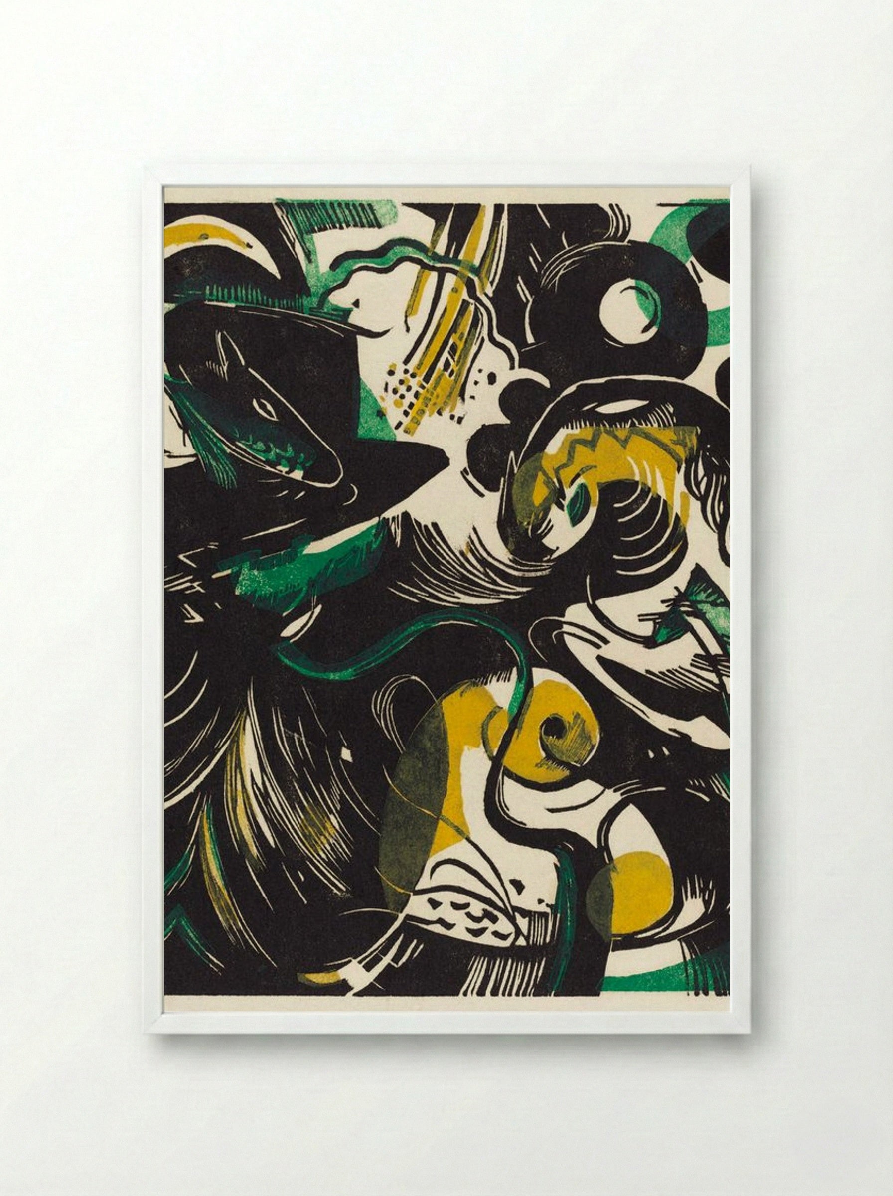 Genesis II (Schöpfungsgeschichte II) - Franz Marc - Framed Print White