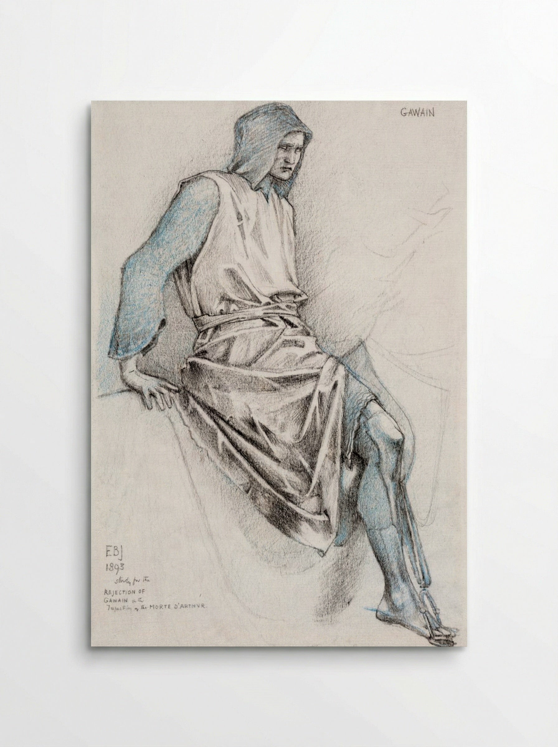 Study for 'The Failure of Gawaine' - Edward Burne-Jones - Poster