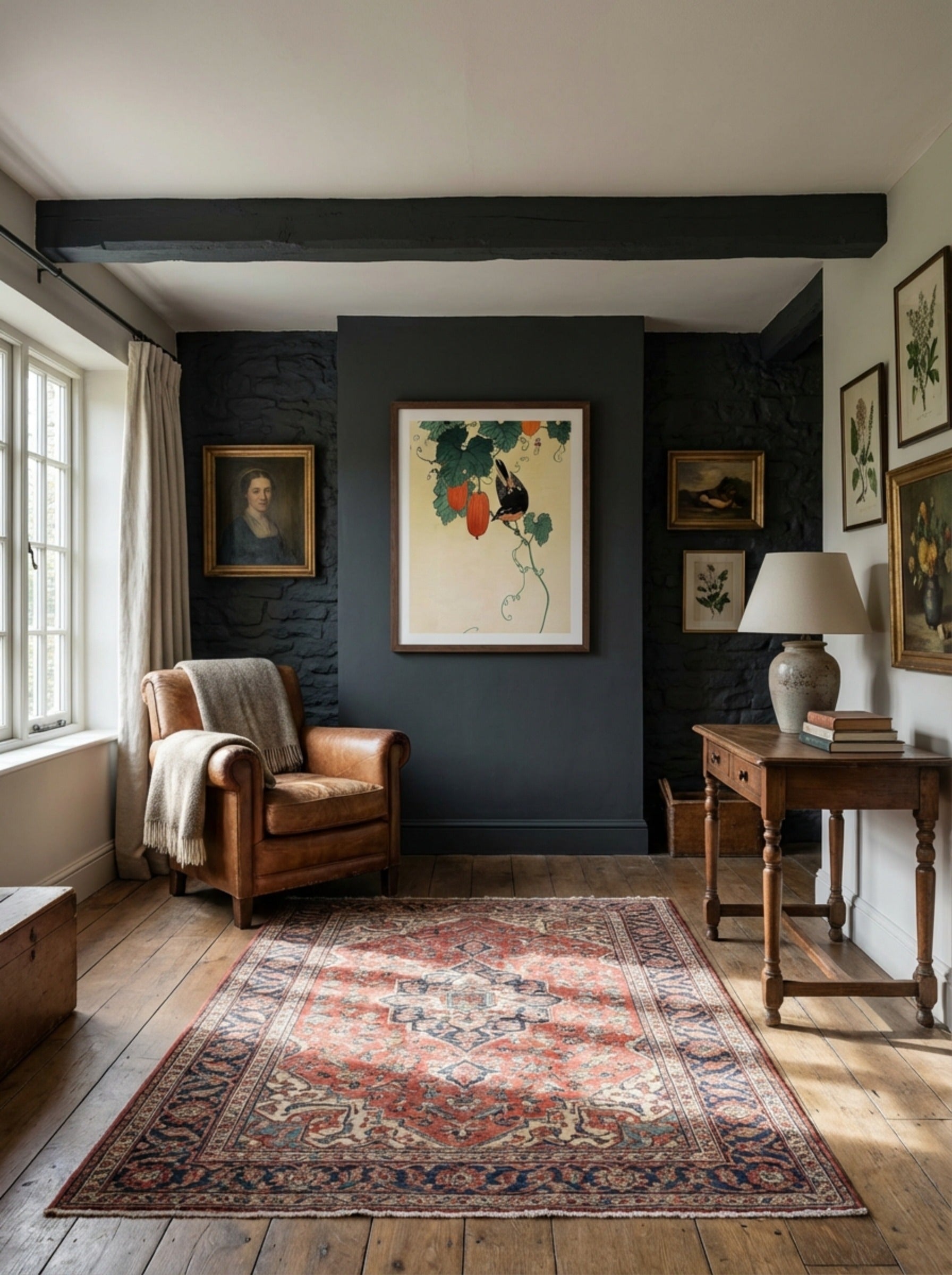 A Flycatcher On Cucumber Bush - Ohara Koson