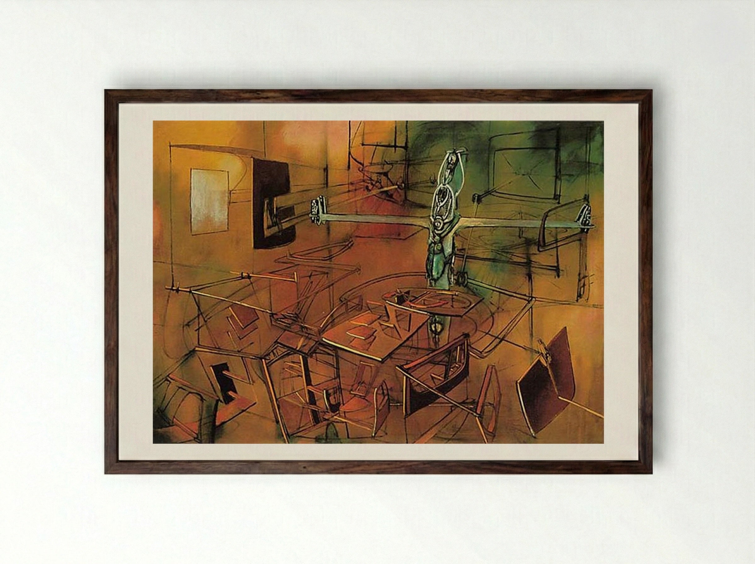 A Grave Situation - Roberto Matta - Framed Print Dark Wood