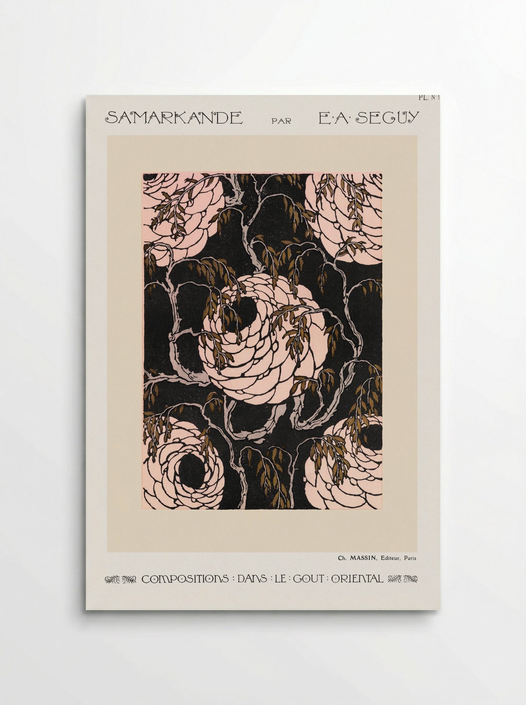 Samarkande, Plate 16 (Floral Composition in the Oriental Style) - Émile-Allain Séguy - Poster