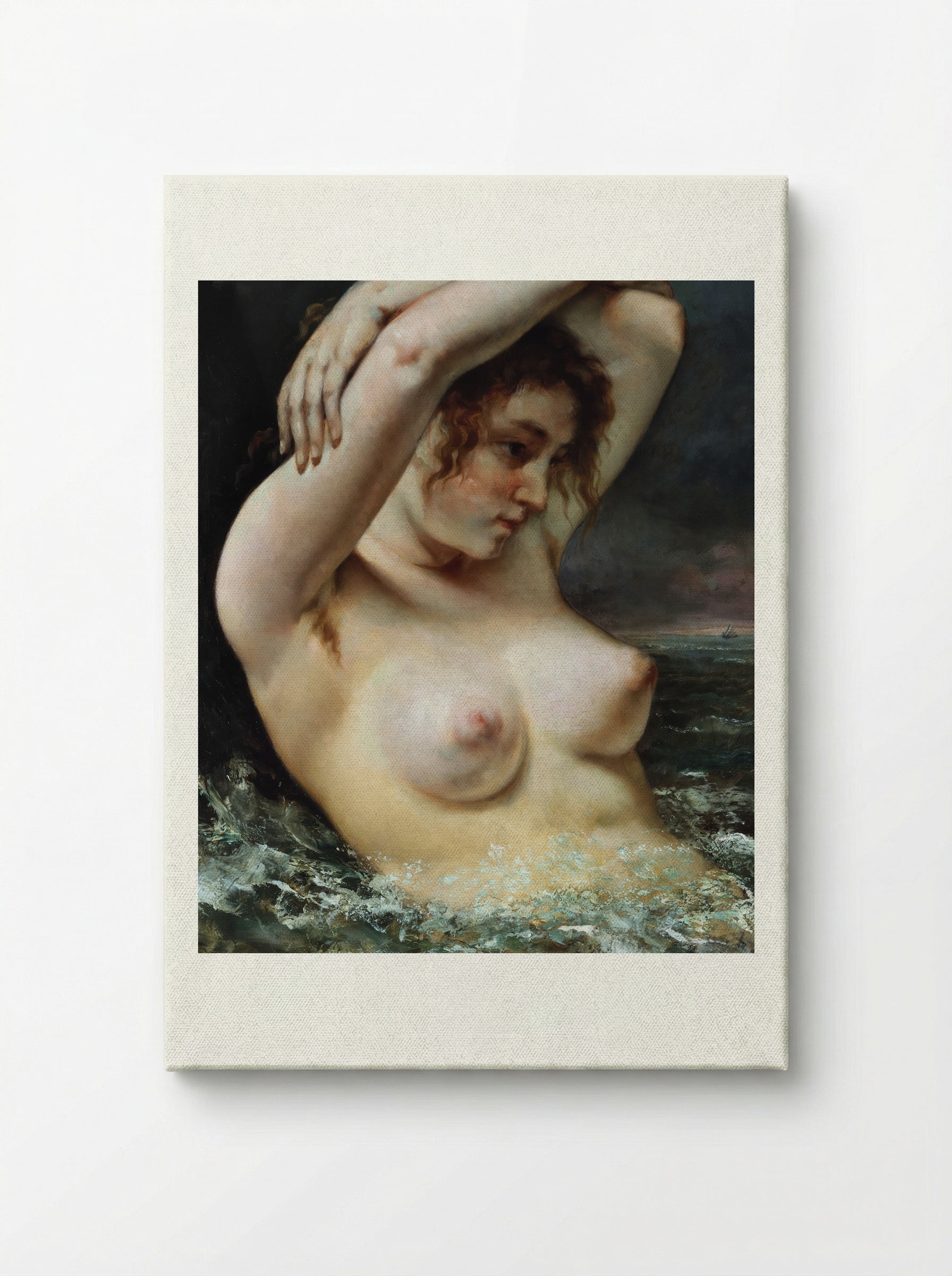 The Woman in the Waves - Gustave Courbet - Canvas