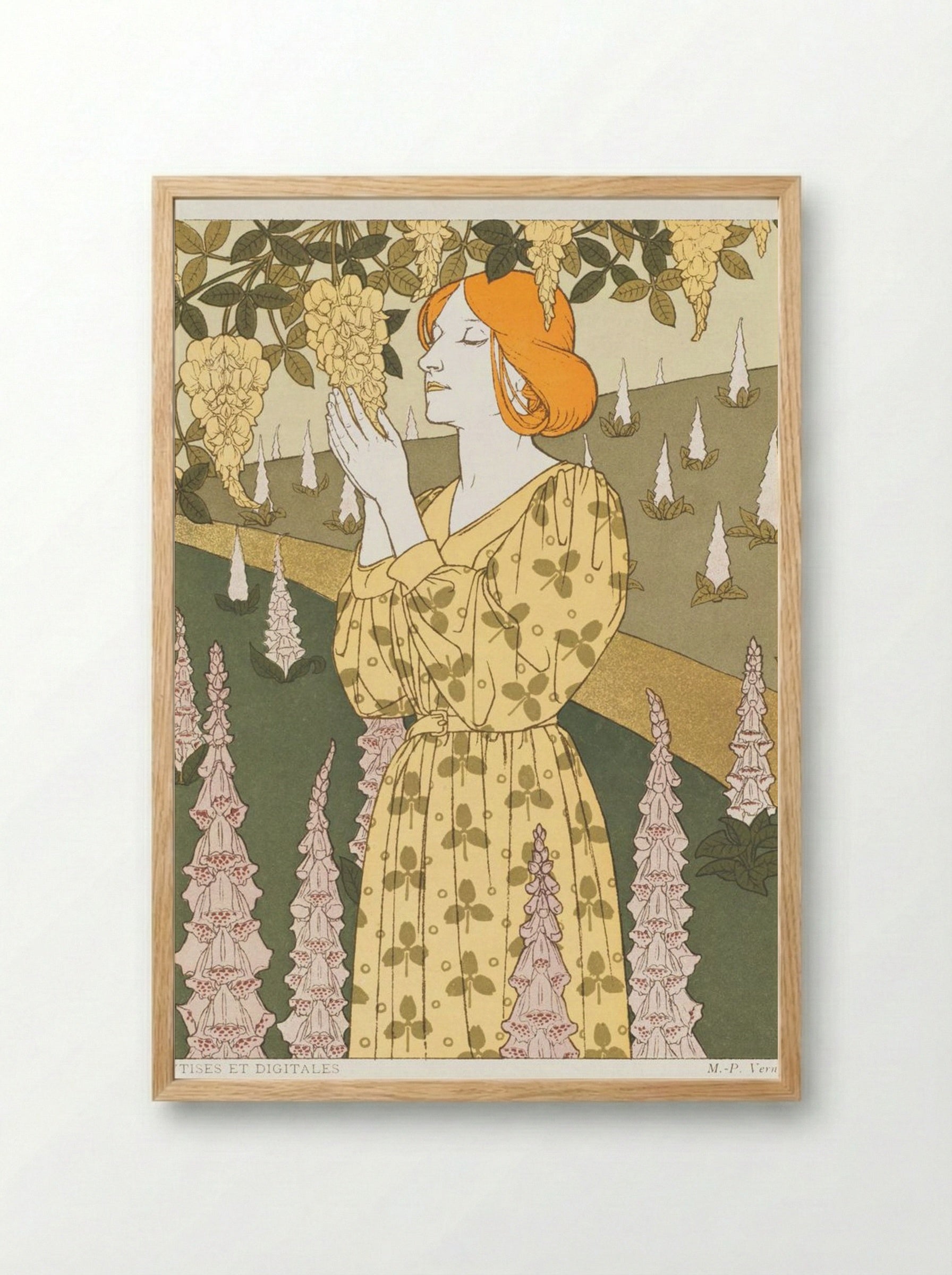 Cytises et Digitales - Maurice Pillard Verneuil - Framed Print Wood