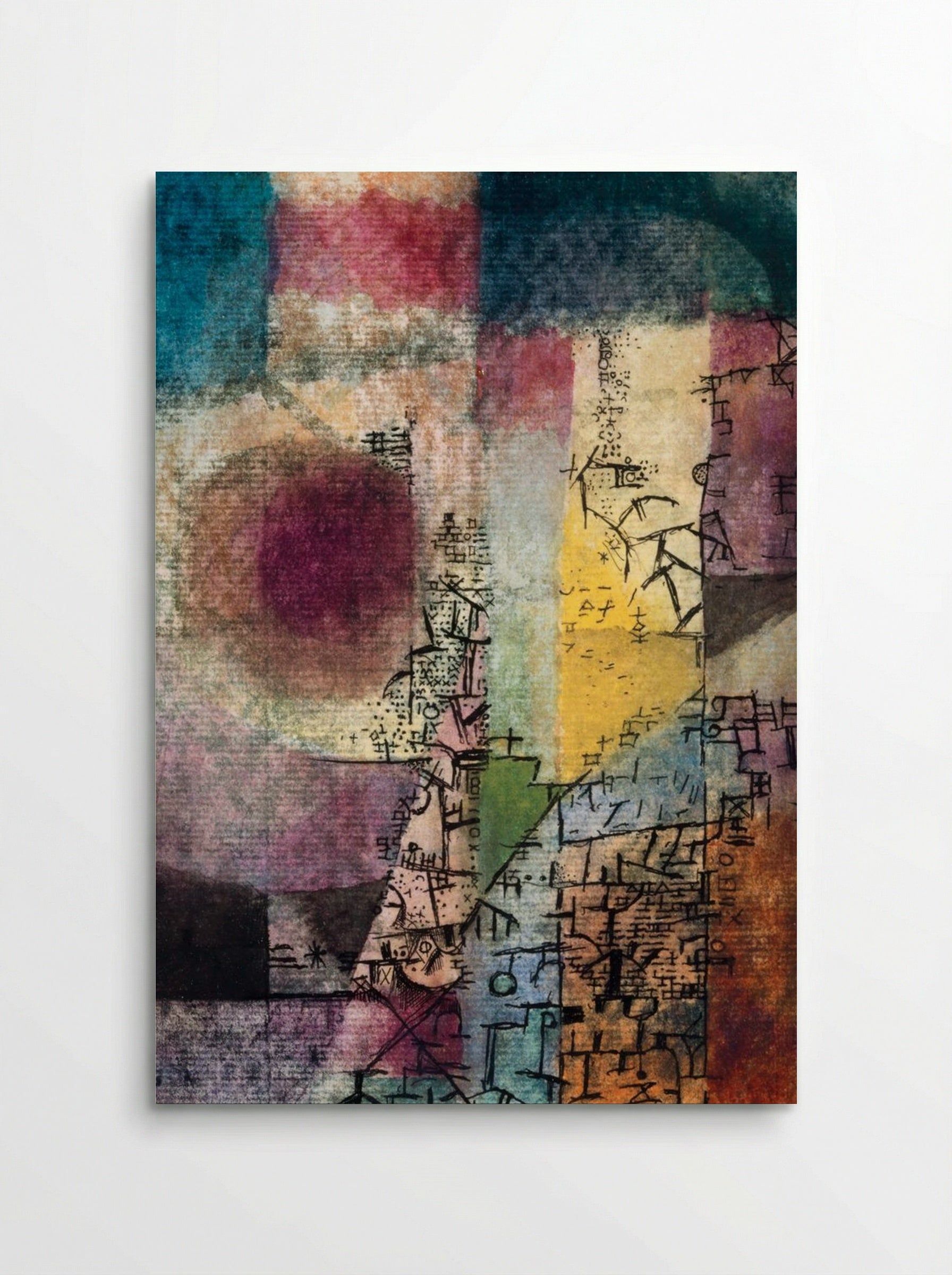 Untitled (Geometric Abstraction with Hieroglyphs) - Paul Klee - Poster