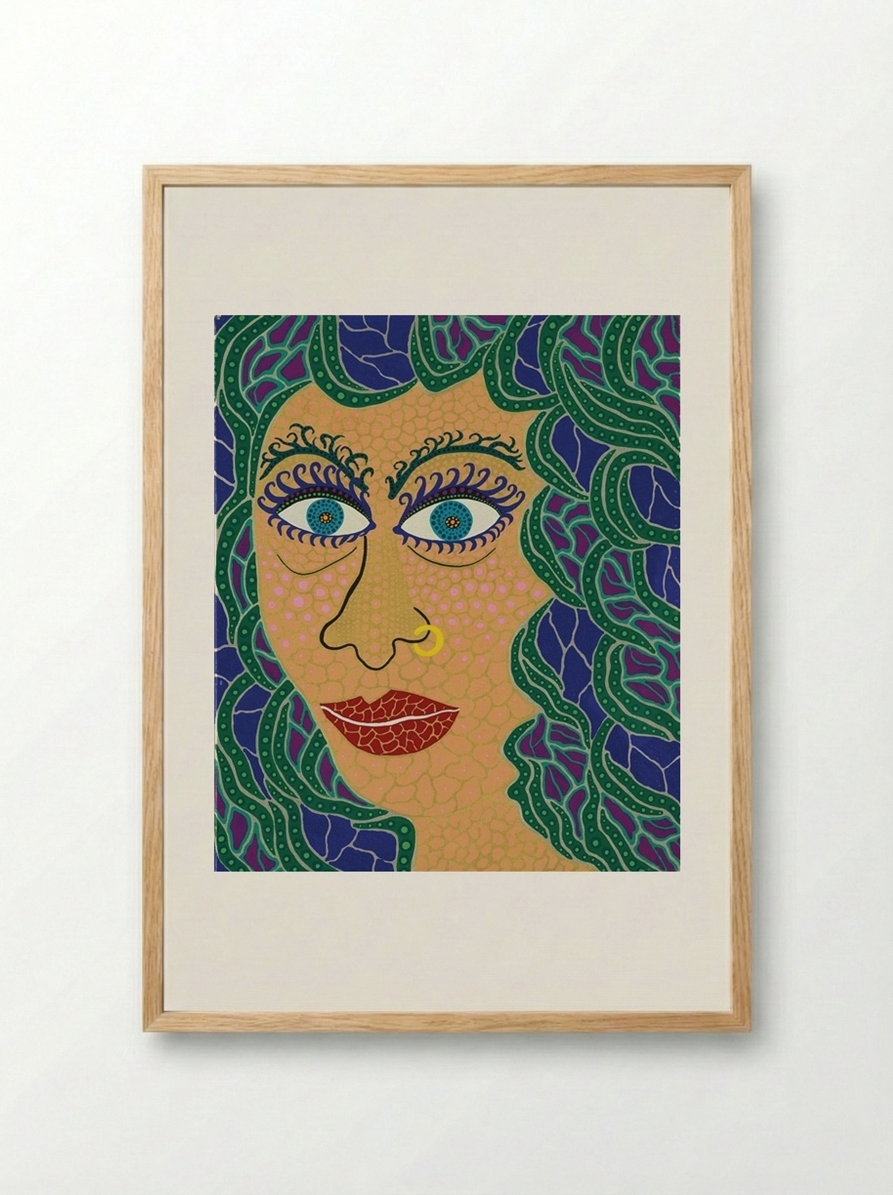Watching the Sea - Yayoi Kusama - Framed Print Wood