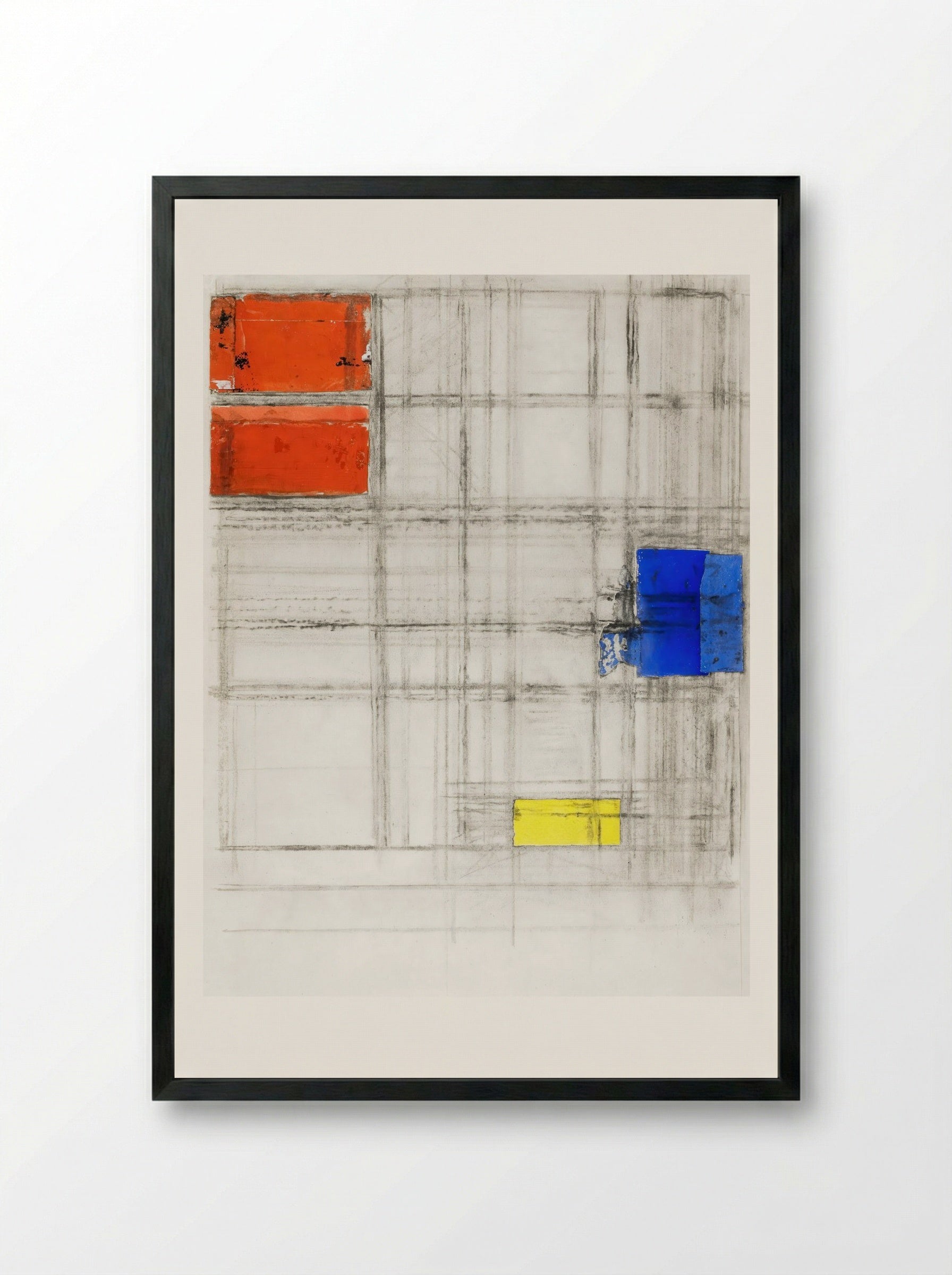 Study for a Composition - Piet Mondrian - Framed Print Black