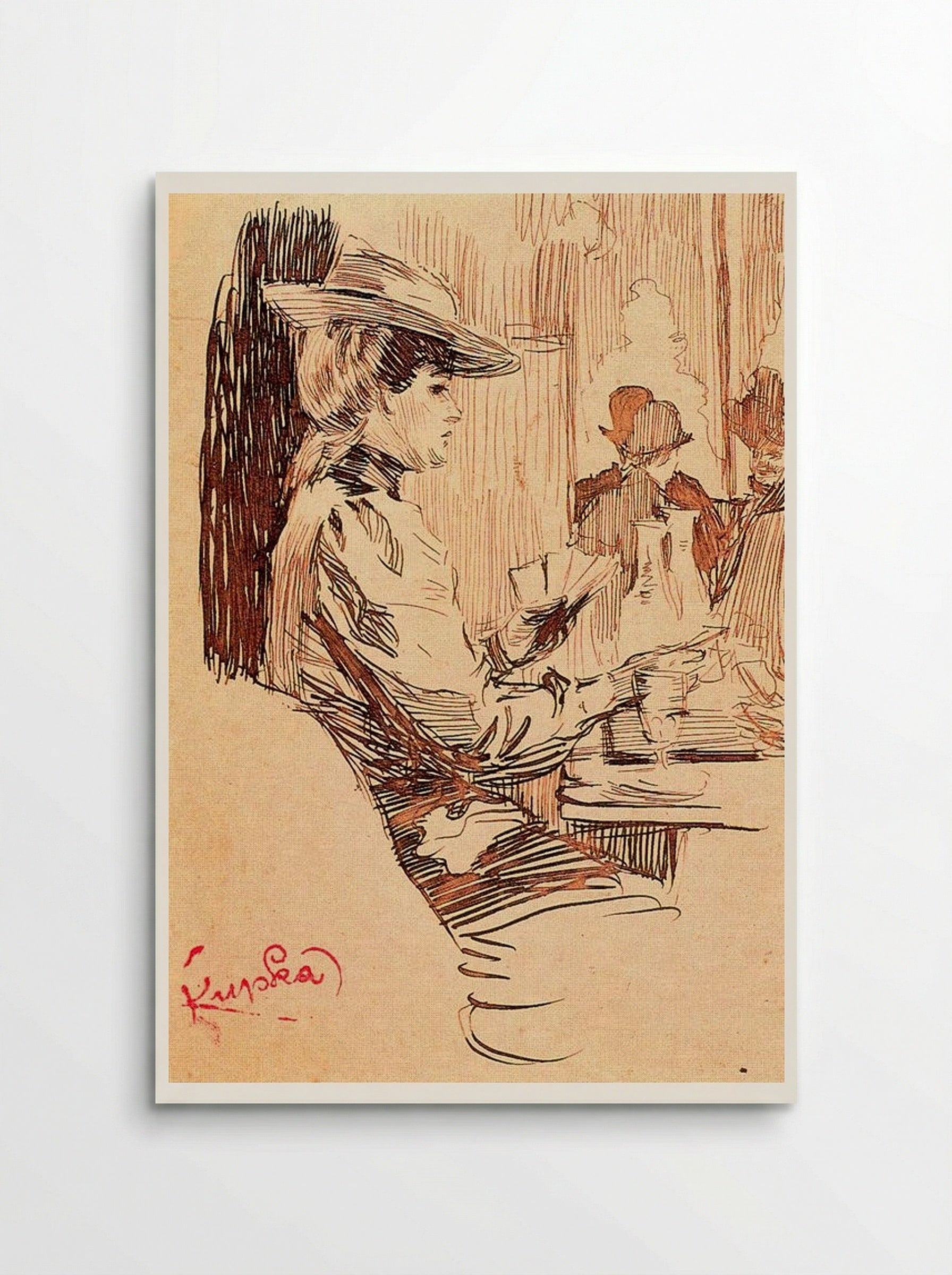 Women in the Tavern - František Kupka - Poster
