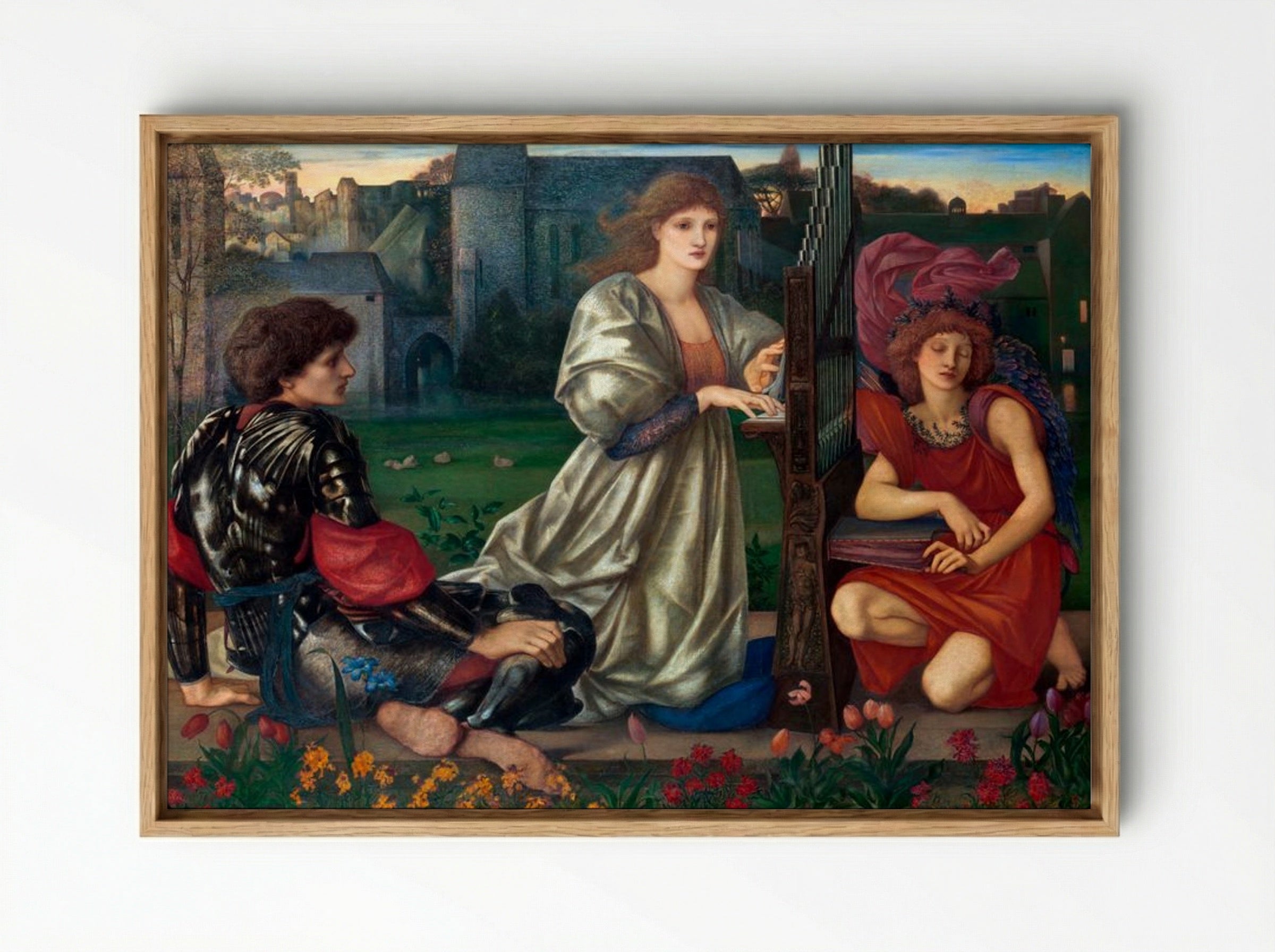 The Love Song - Edward Burne-Jones - Framed Canvas Wood
