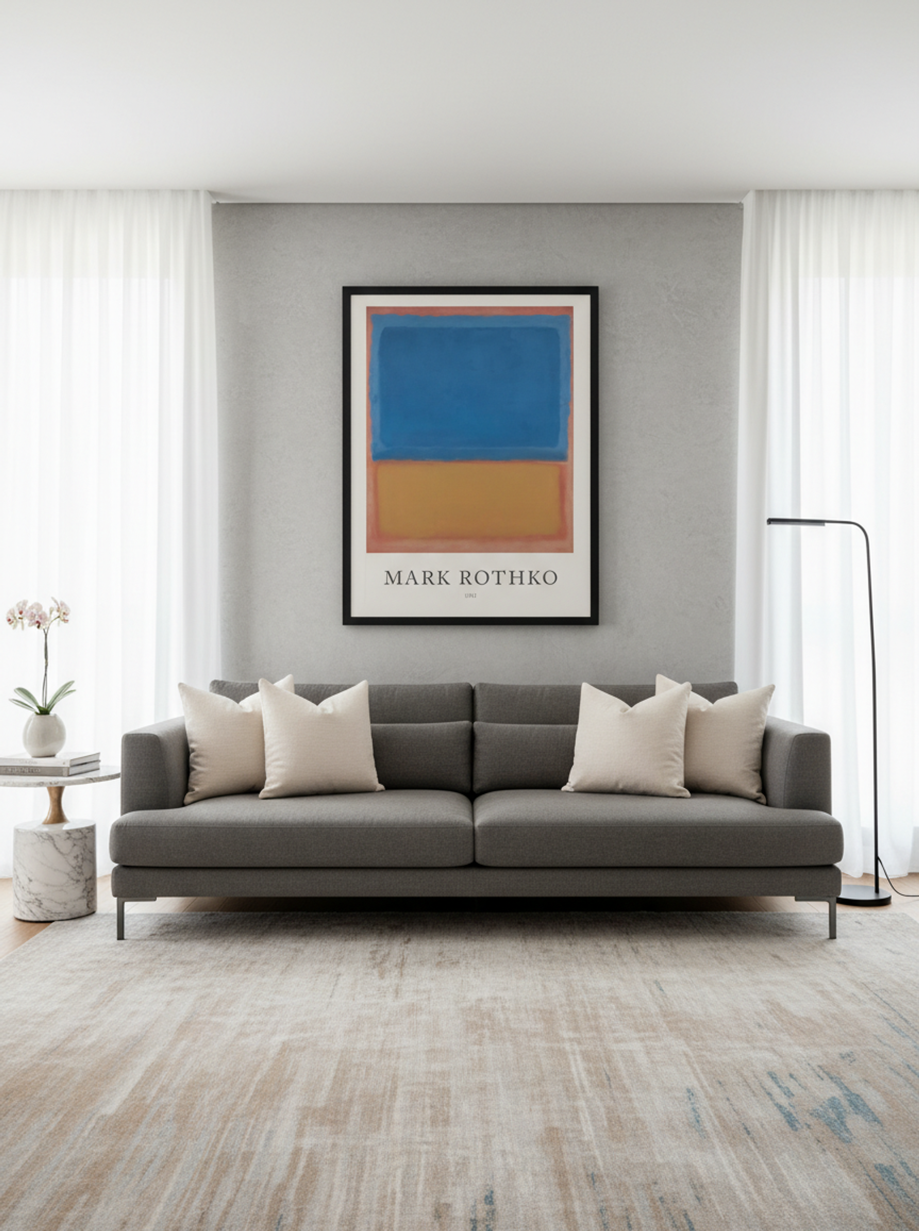 Untitled (Blue and Yellow Rectangles) - Mark Rothko - Lifestyle