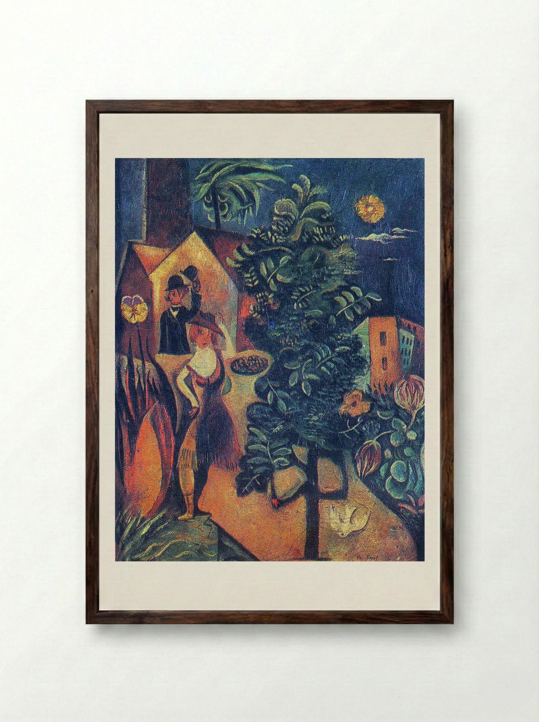 Hat in Hand, Hat on Head - Max Ernst - Framed Print Dark Wood