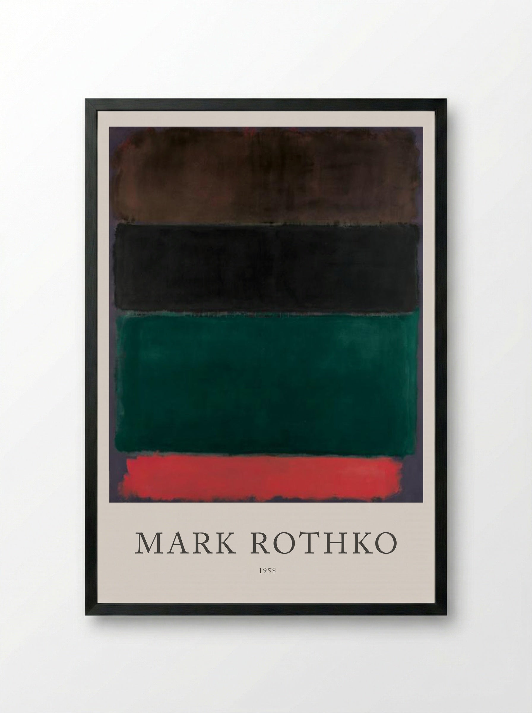 Untitled (Multiform Painting) - Mark Rothko - Framed Print Black