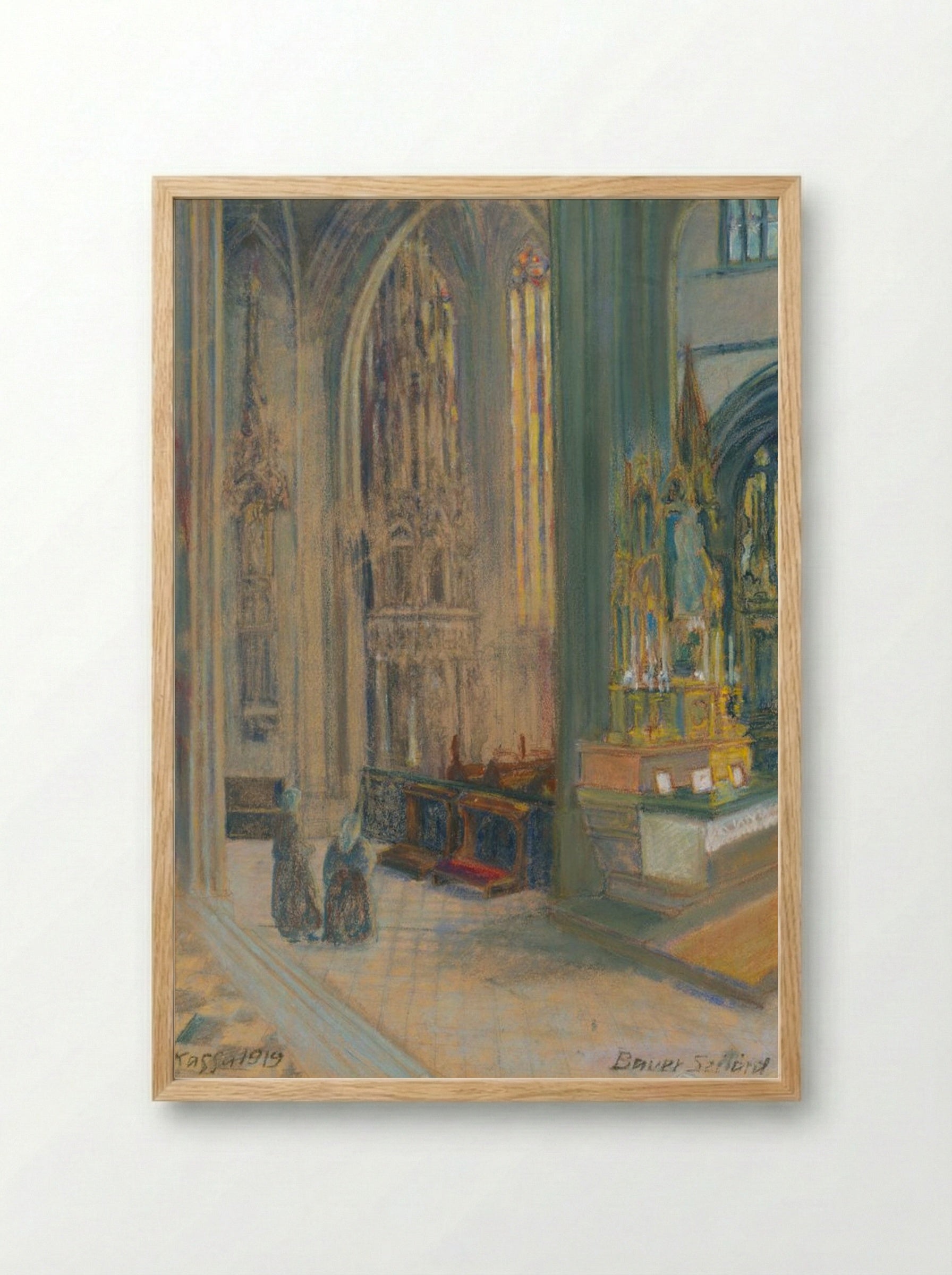 Interior of Košice Cathedral - Konstantin Bauer - Framed Print Wood