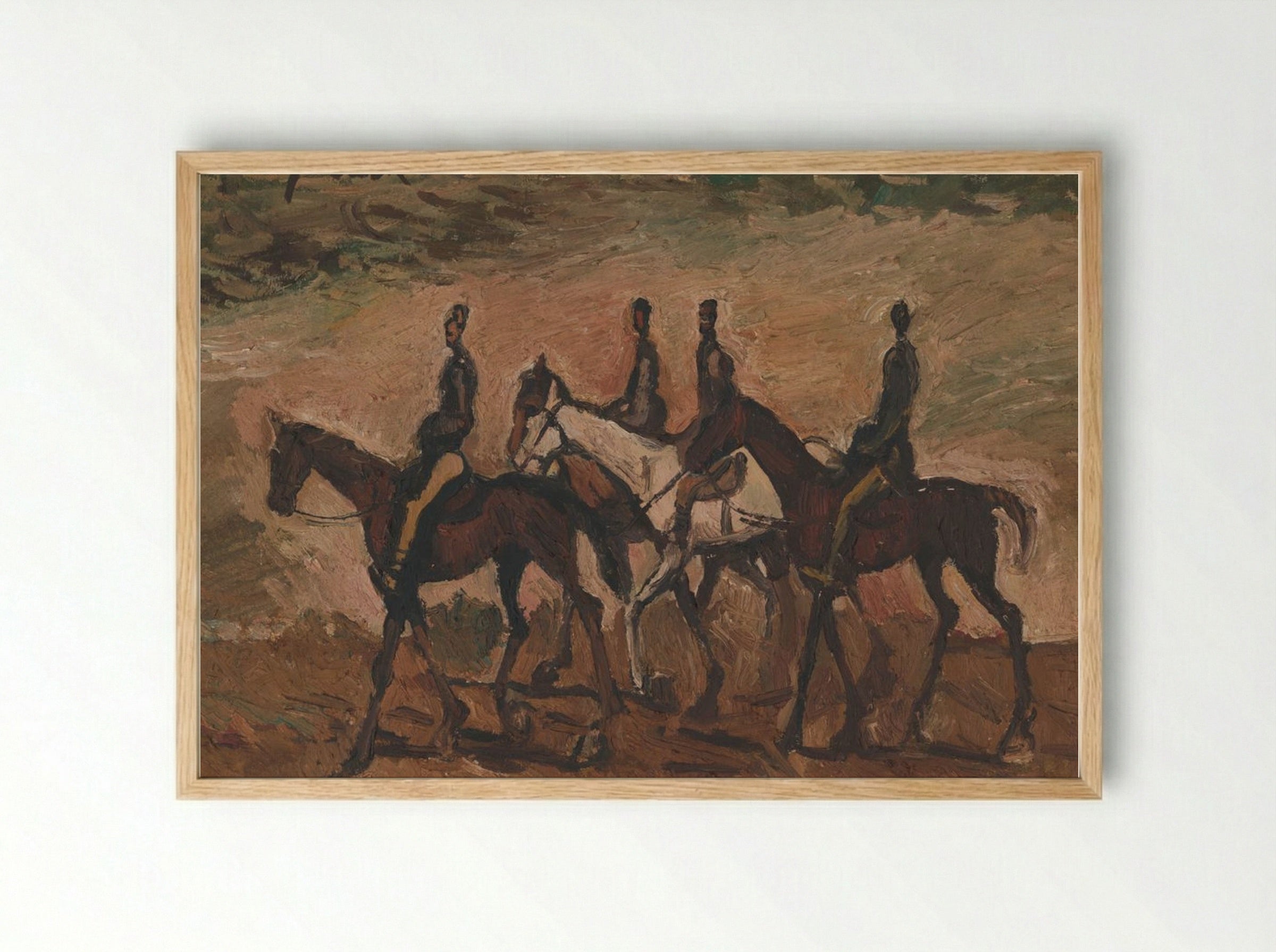 Horse Patrol - Cyprián Majerník - Framed Print Wood