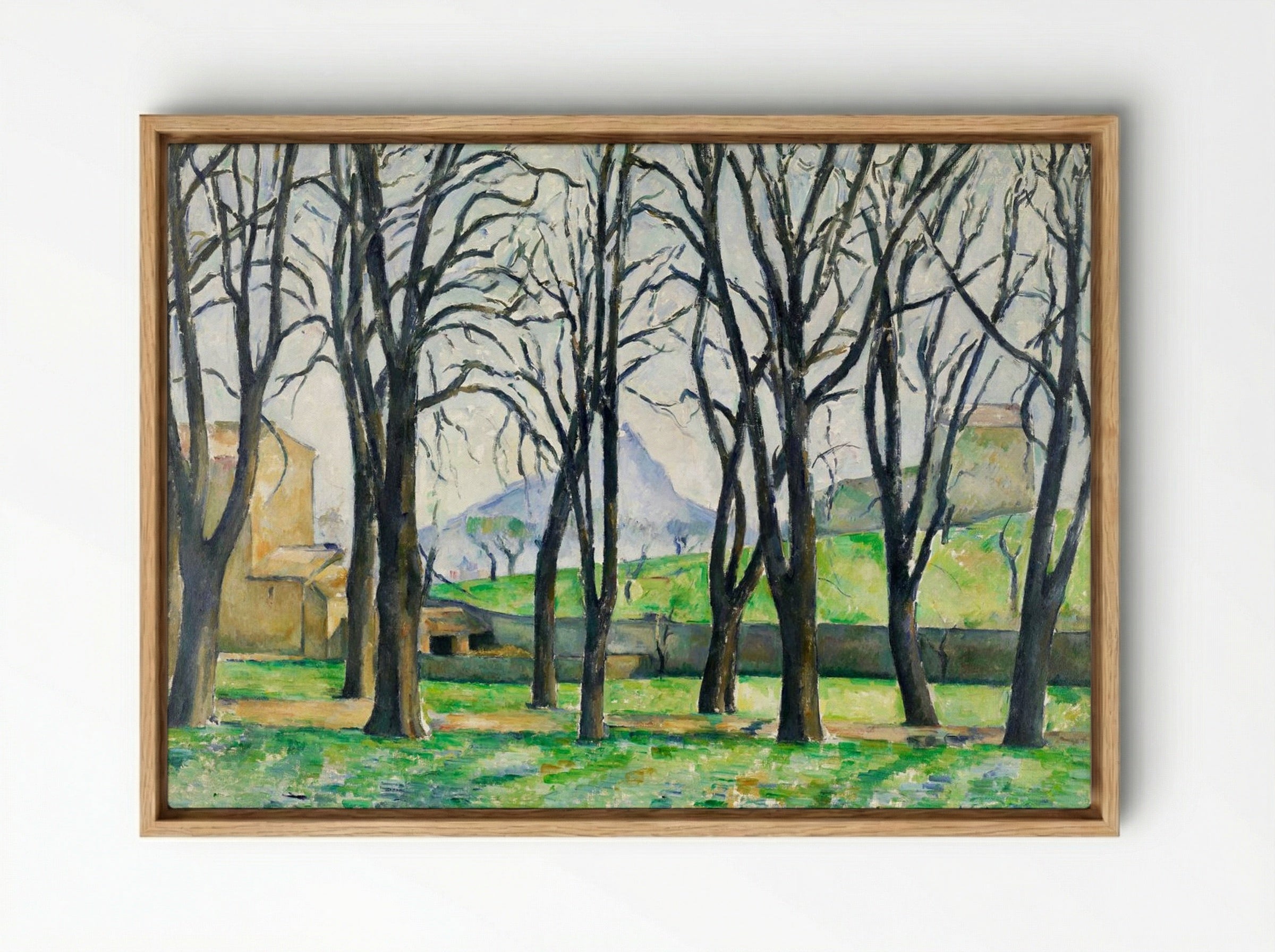 Chestnut Trees at Jas de Bouffan - Paul Cézanne - Framed Canvas Wood