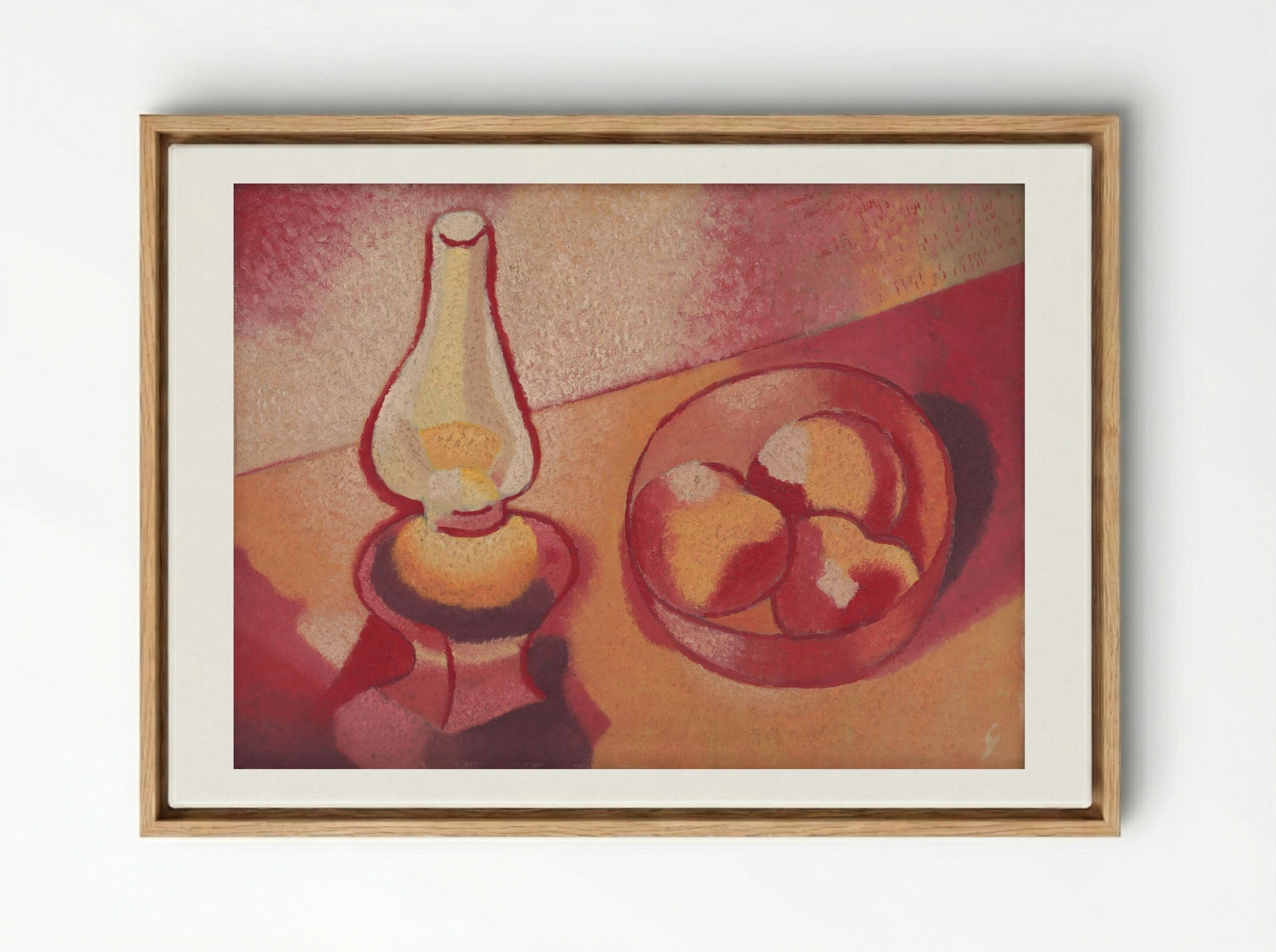 Still Life with a Lamp - Mikuláš Galanda - Framed Canvas Wood