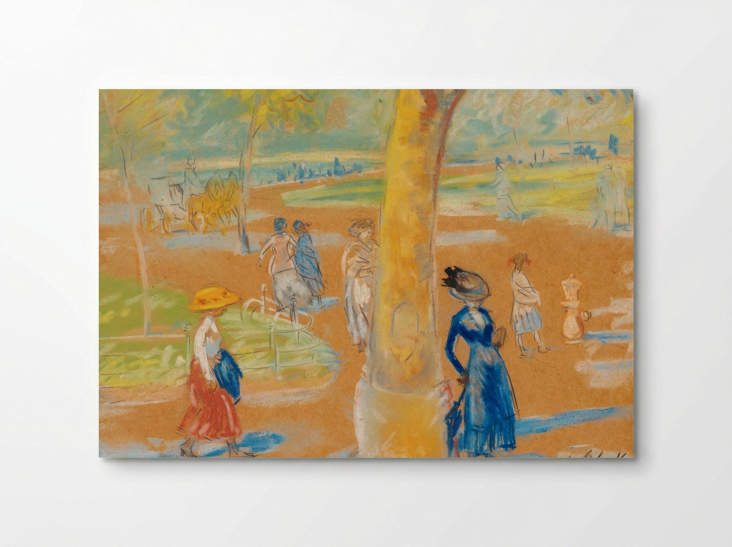 Woman with Umbrella, Washington Square - William James Glackens - Poster