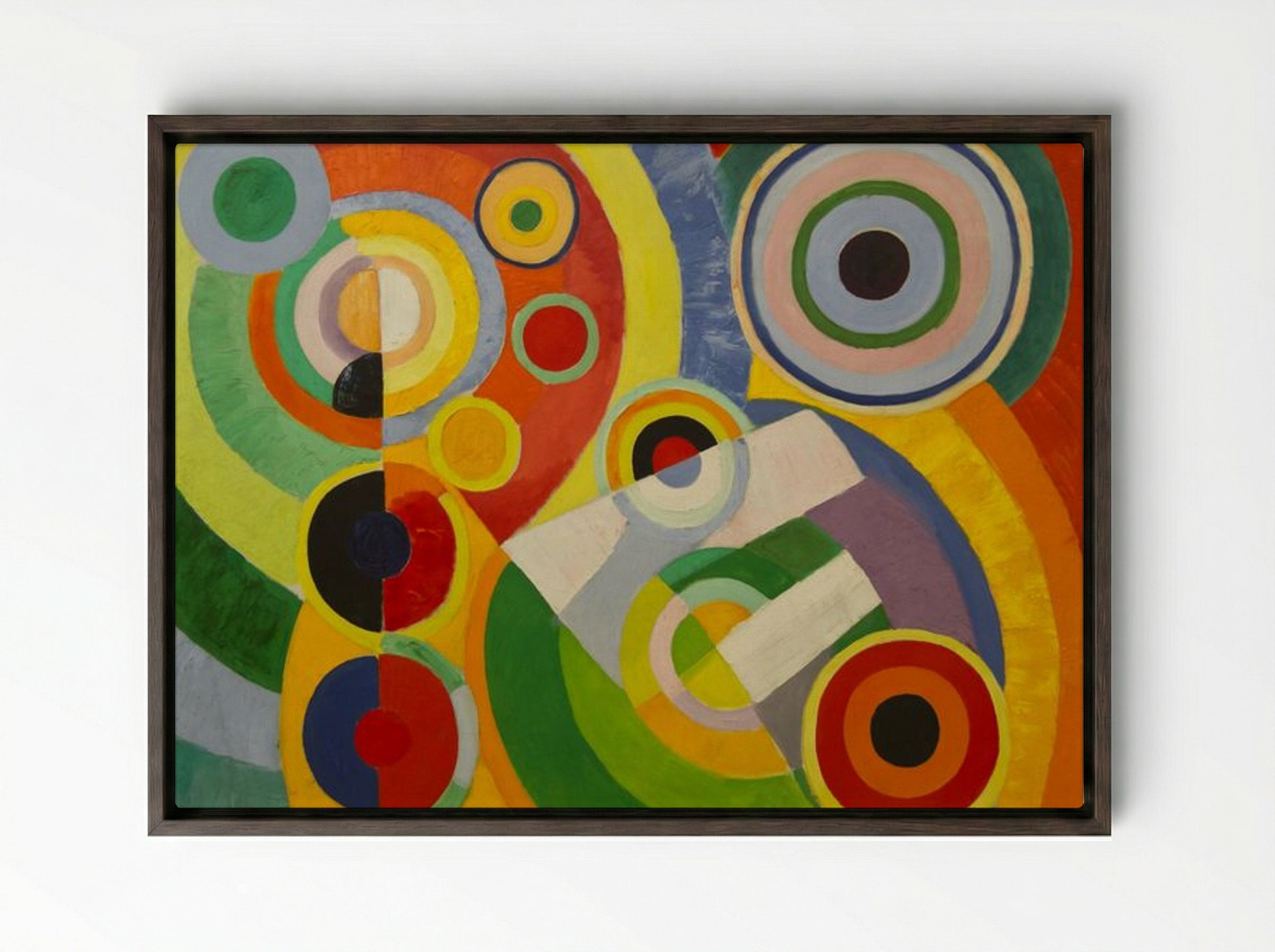 Rythme, Joie de vivre - Robert Delaunay - Framed Canvas Dark Wood