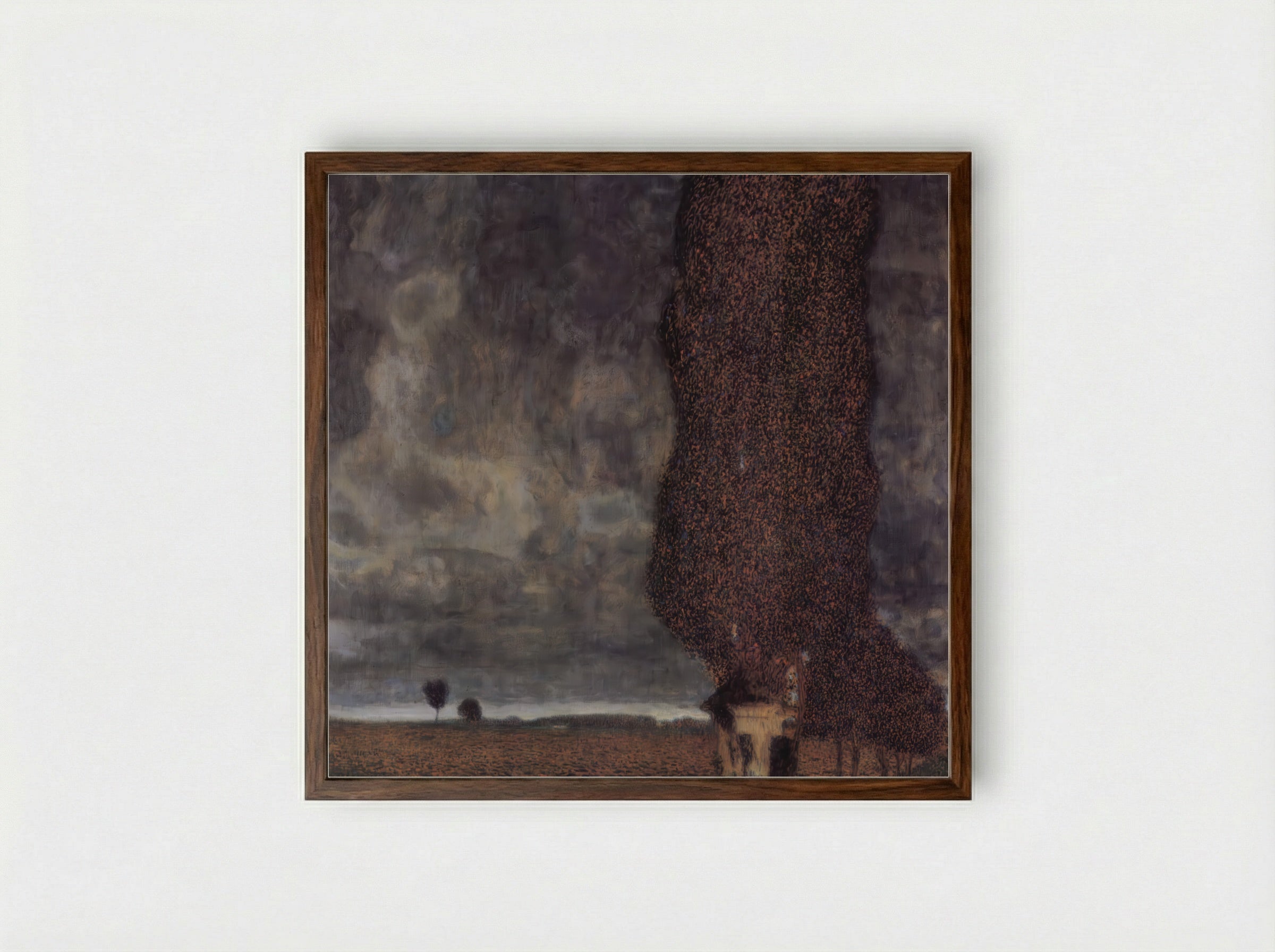 The Big Poplar II - Piet Mondrian - Framed Print Dark Wood