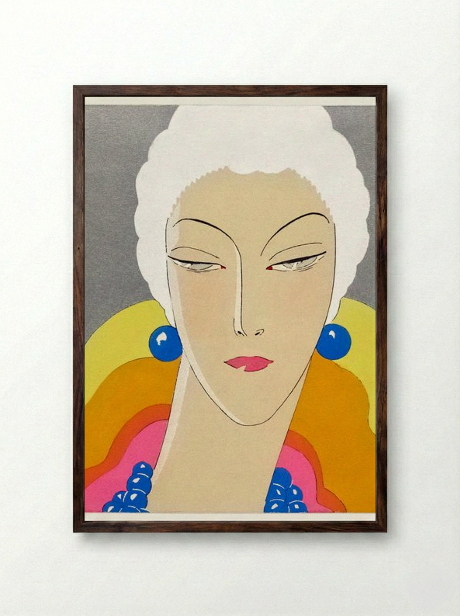 Cover of Art-Goût-Beauté, 1928 - Georges Lepape - Framed Print Dark Wood