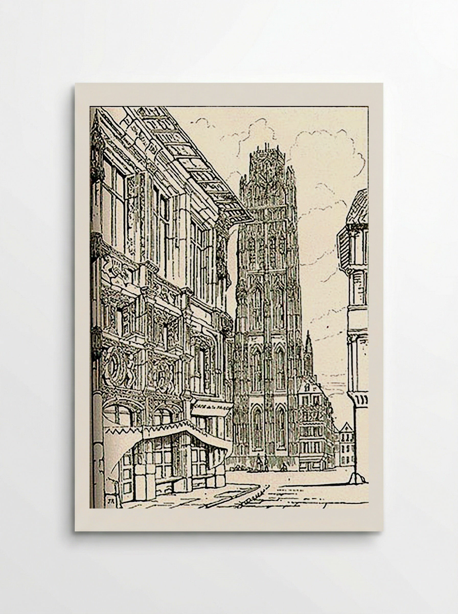 The Cathedral Spire, Rouen - Fine Art Print - Poster