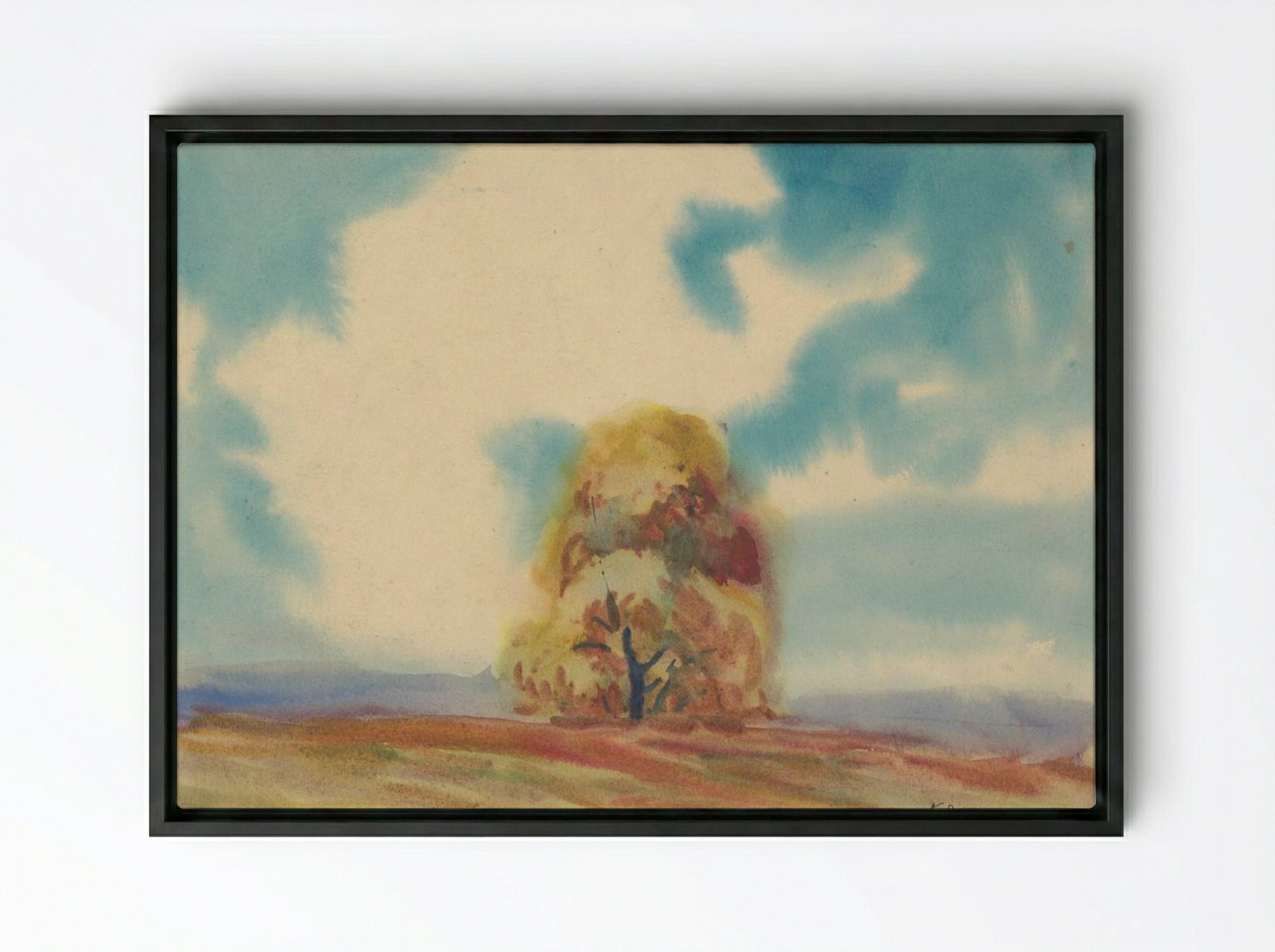 Autumn Tree - Zolo Palugyay - Framed Canvas Black