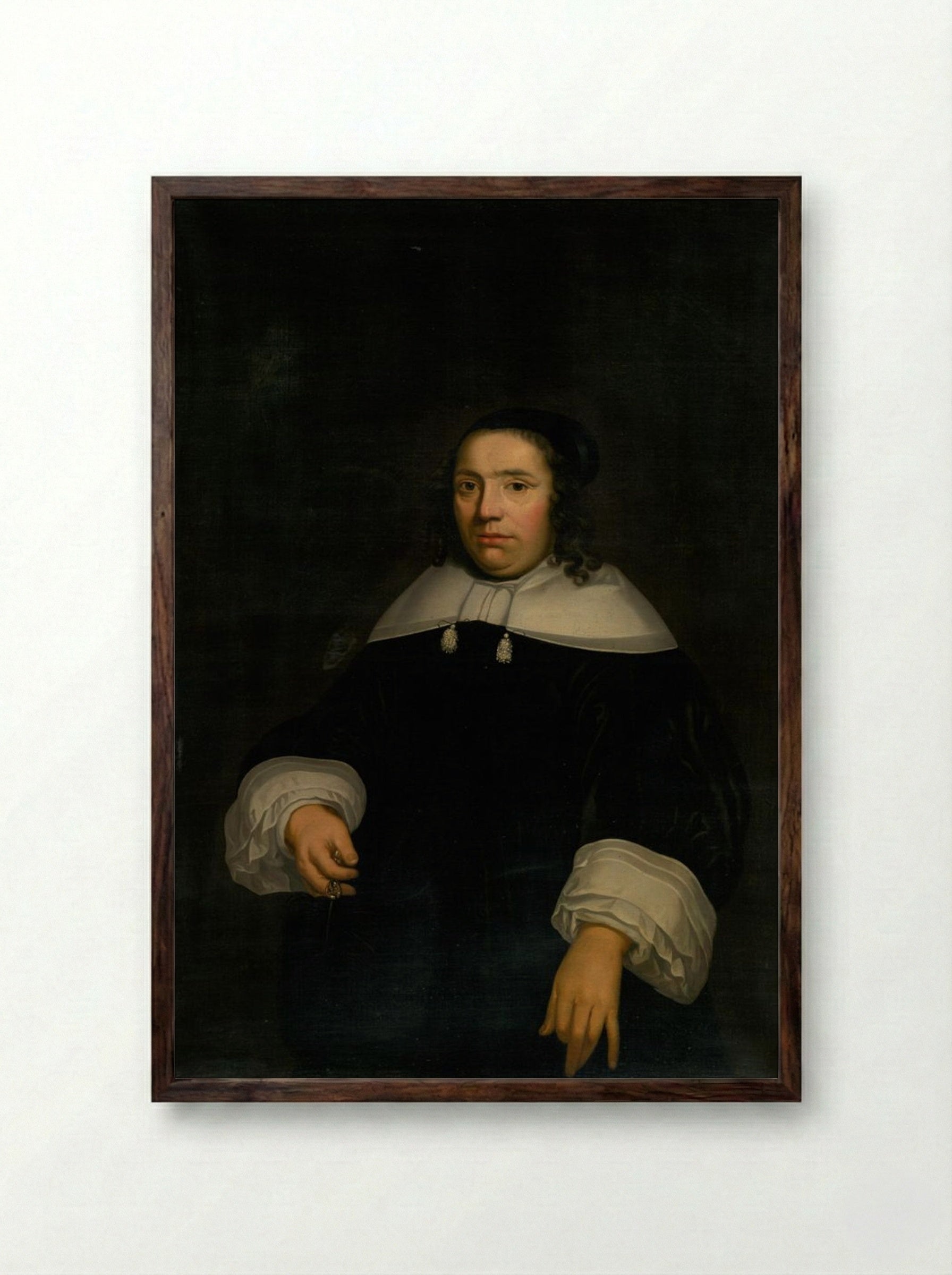 Portrait of Christina Pyll - Fine Art Print - Framed Print Dark Wood