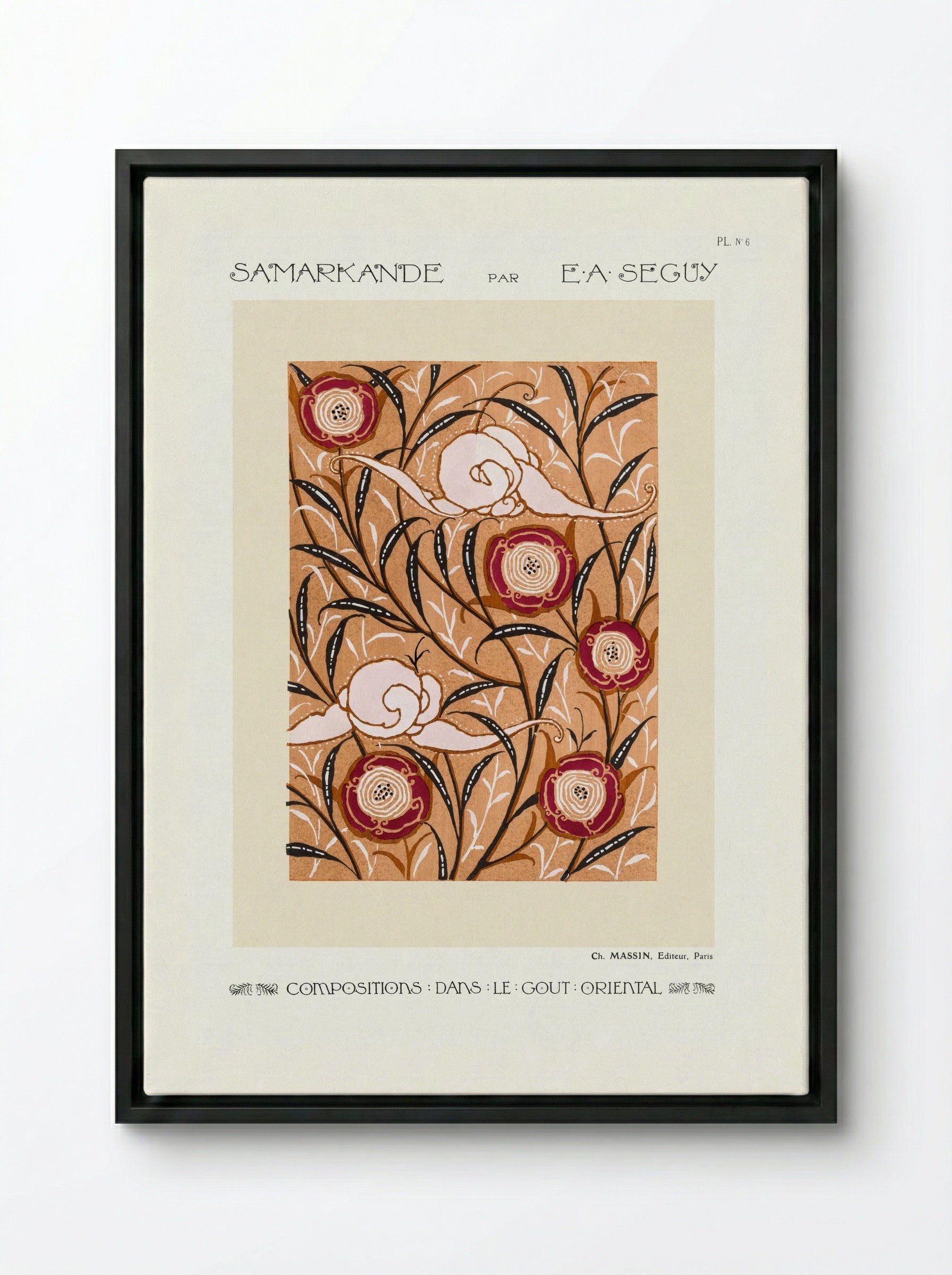 Samarkande, Plate No. 6 - Émile-Allain Séguy - Framed Canvas Black