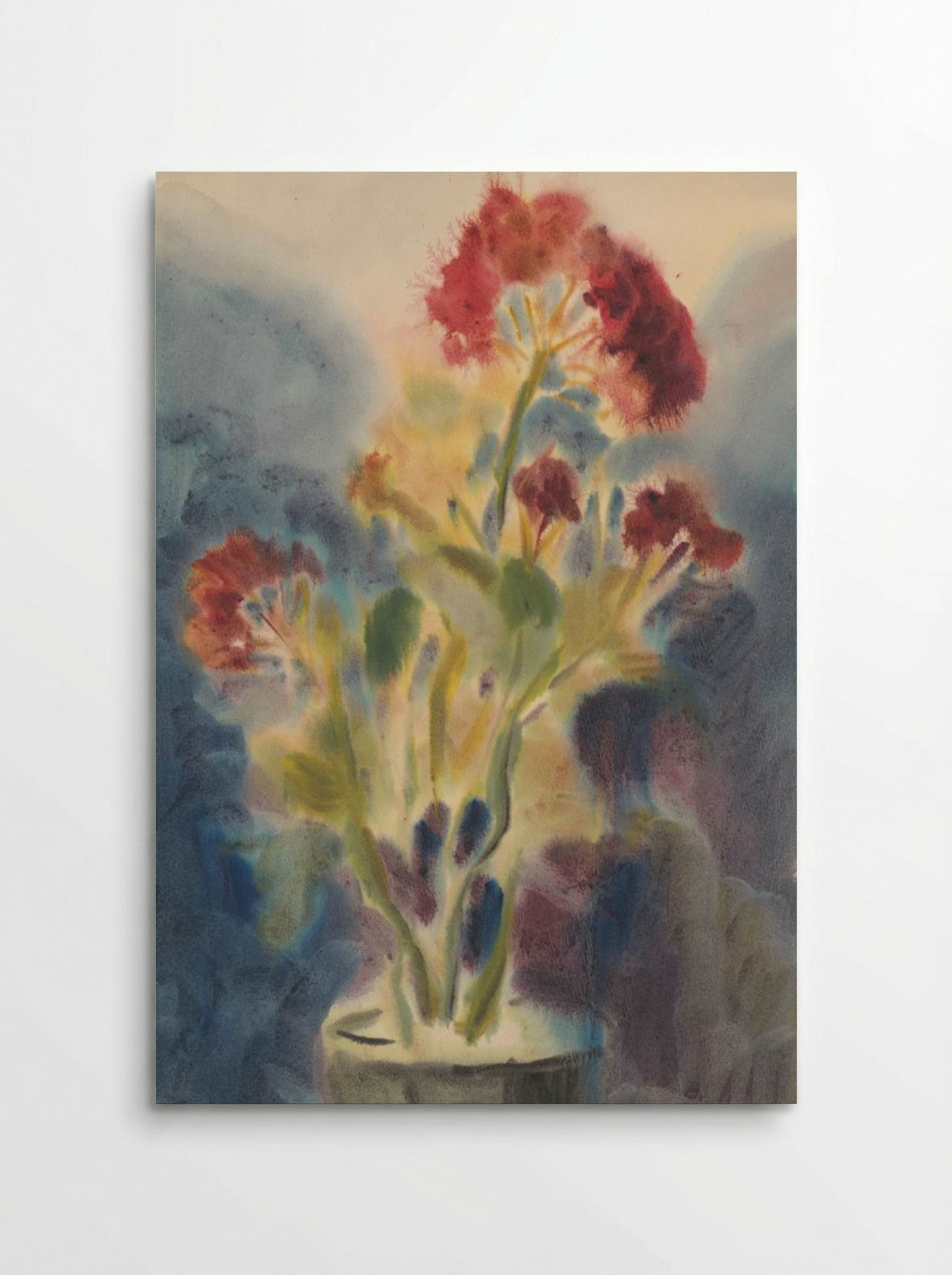 Red Flowers in Vase - Zolo Palugyay - Poster