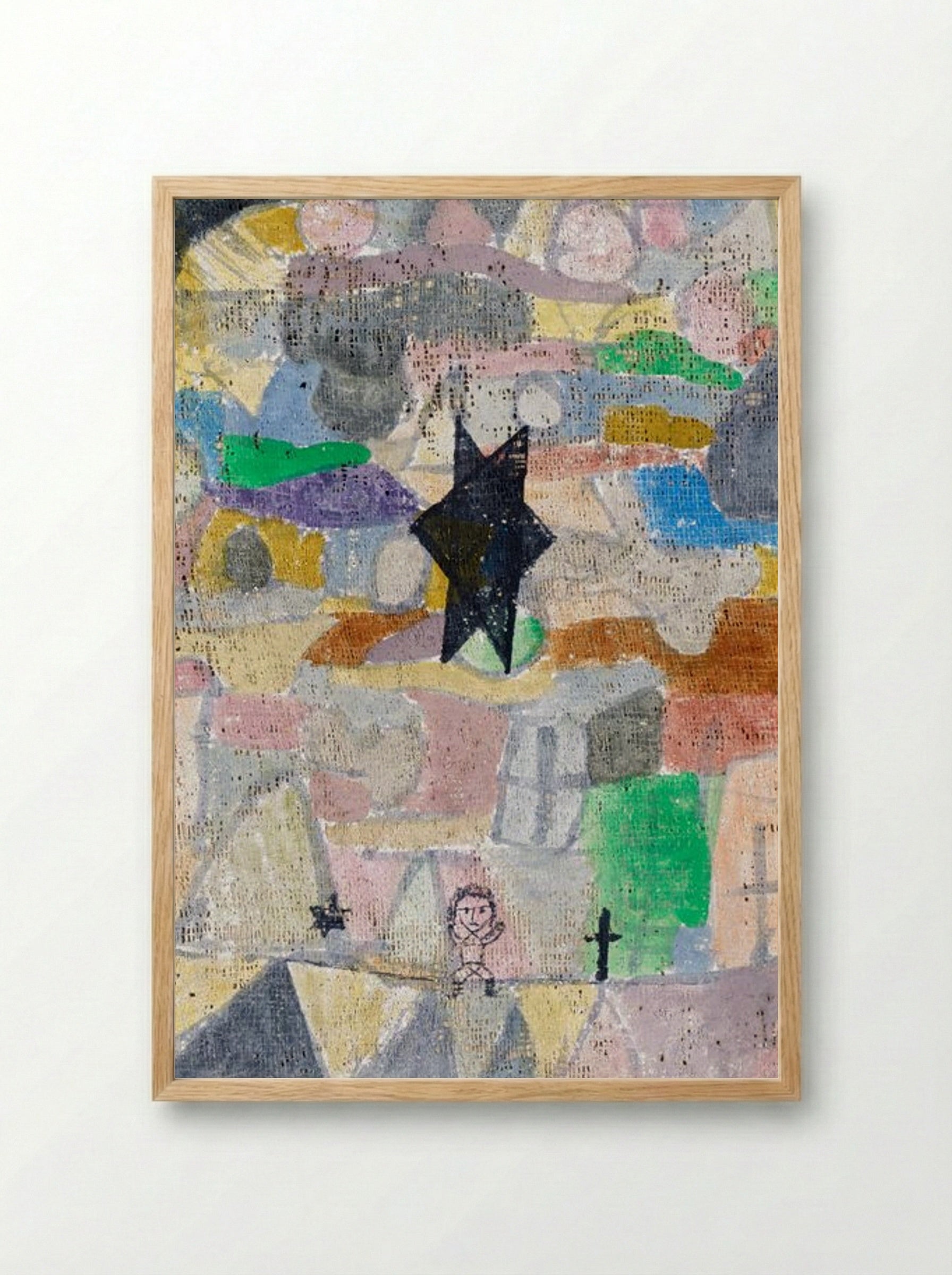 Under a Black Star - Paul Klee - Framed Print Wood