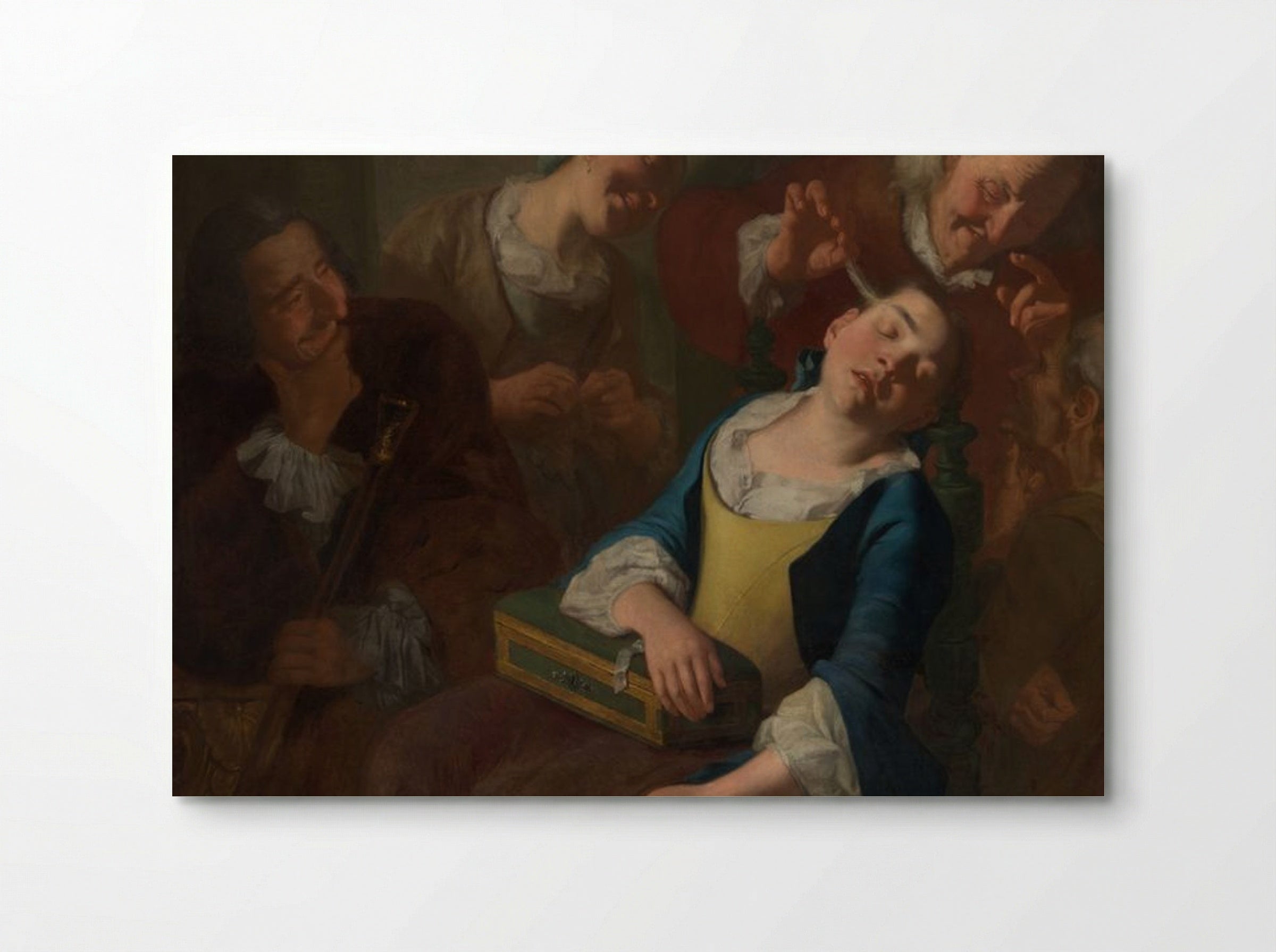 Teasing a Sleeping Girl - Gaspare Traversi - Poster