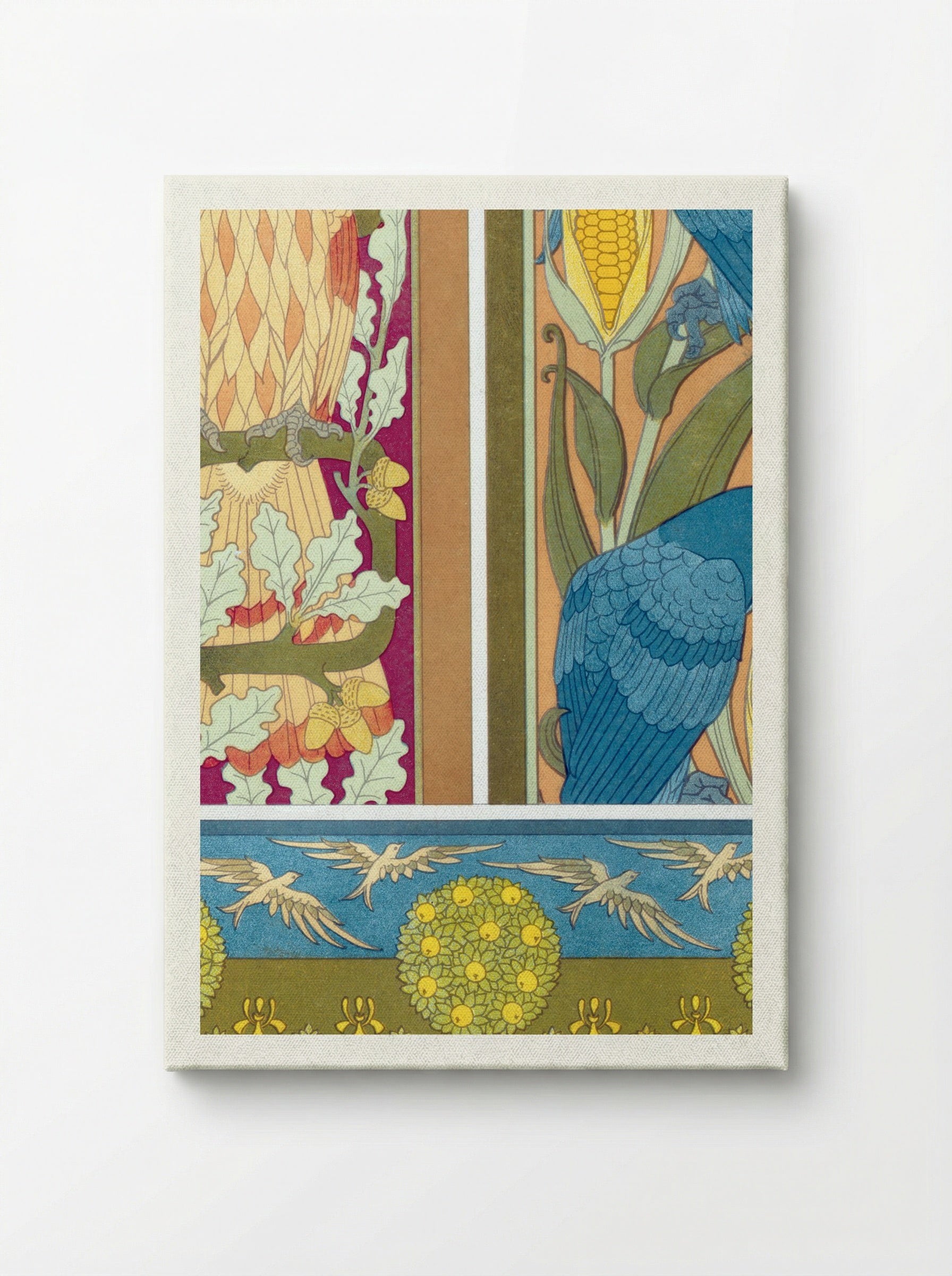 L'Animal dans la Décoration, Plate 12 (Eagle, Macaws, Fish and Birds) - Maurice Pillard Verneuil - Canvas