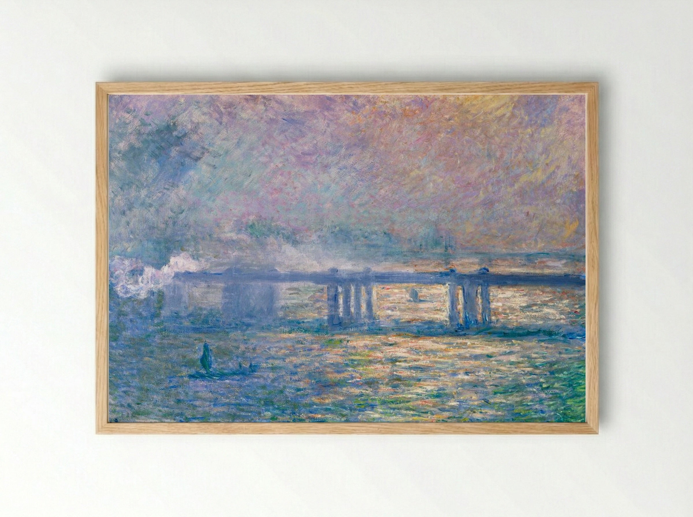 Charing Cross Bridge - Claude Monet - Framed Print Wood