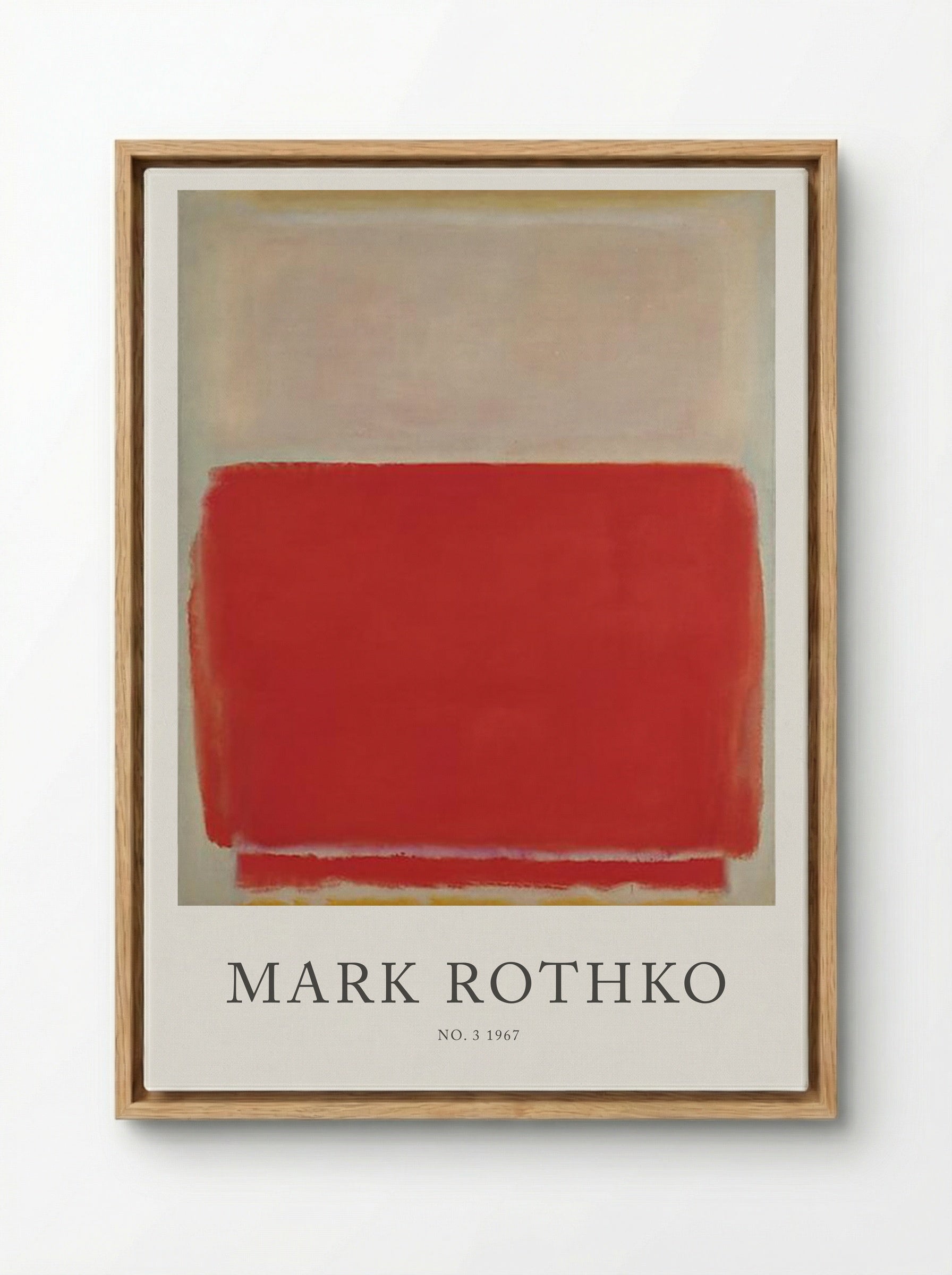 No. 3, 1967 - Mark Rothko - Framed Canvas Wood