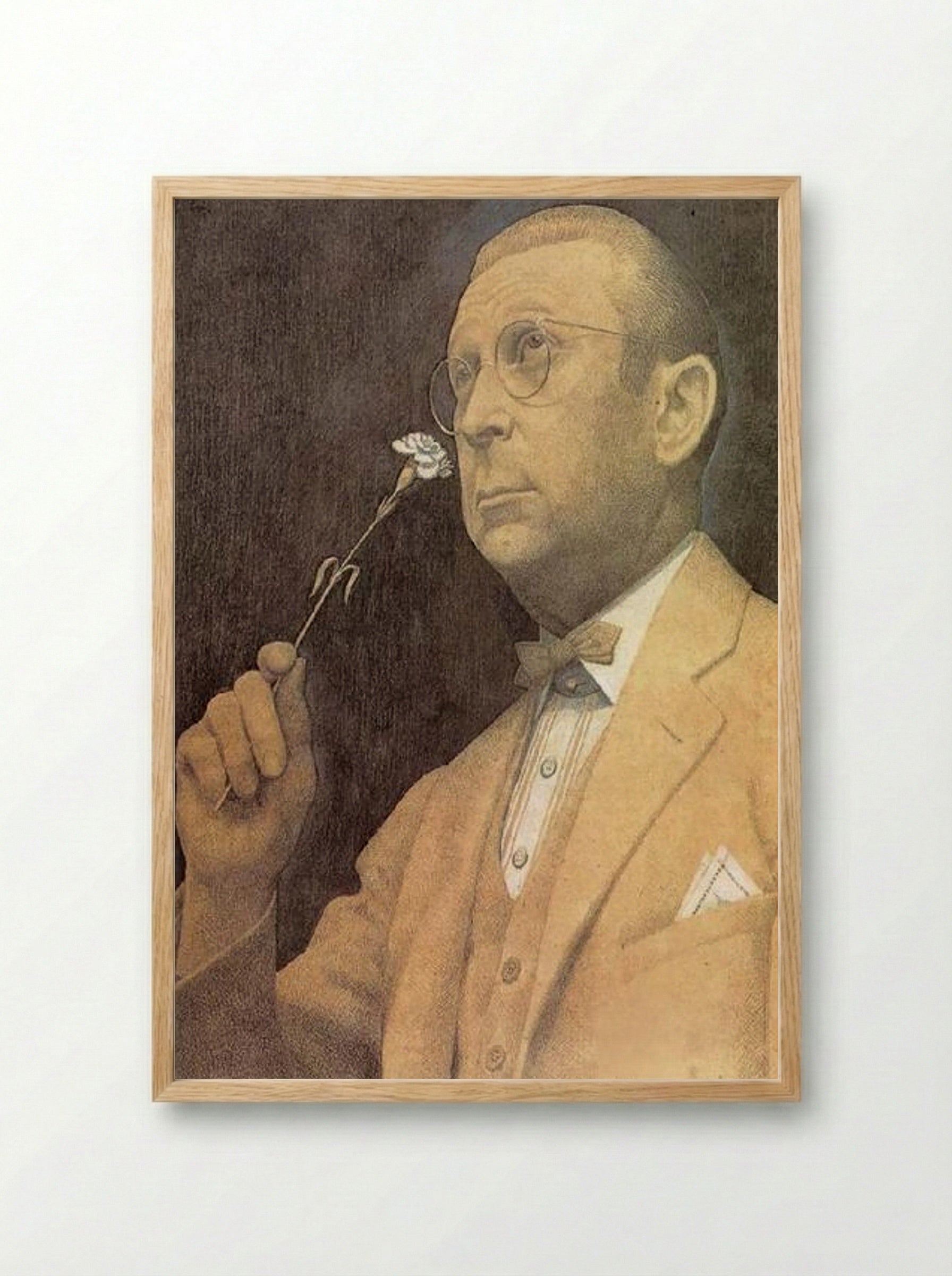 Sentimental - Grant Wood - Framed Print Wood