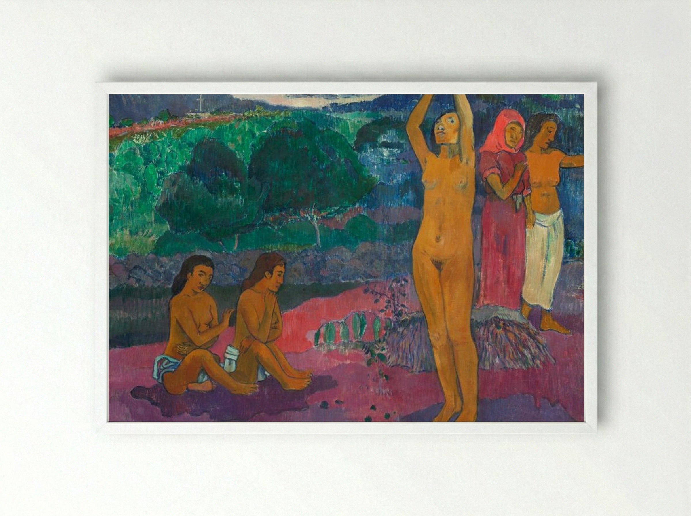 The Invocation - Paul Gauguin - Framed Print White
