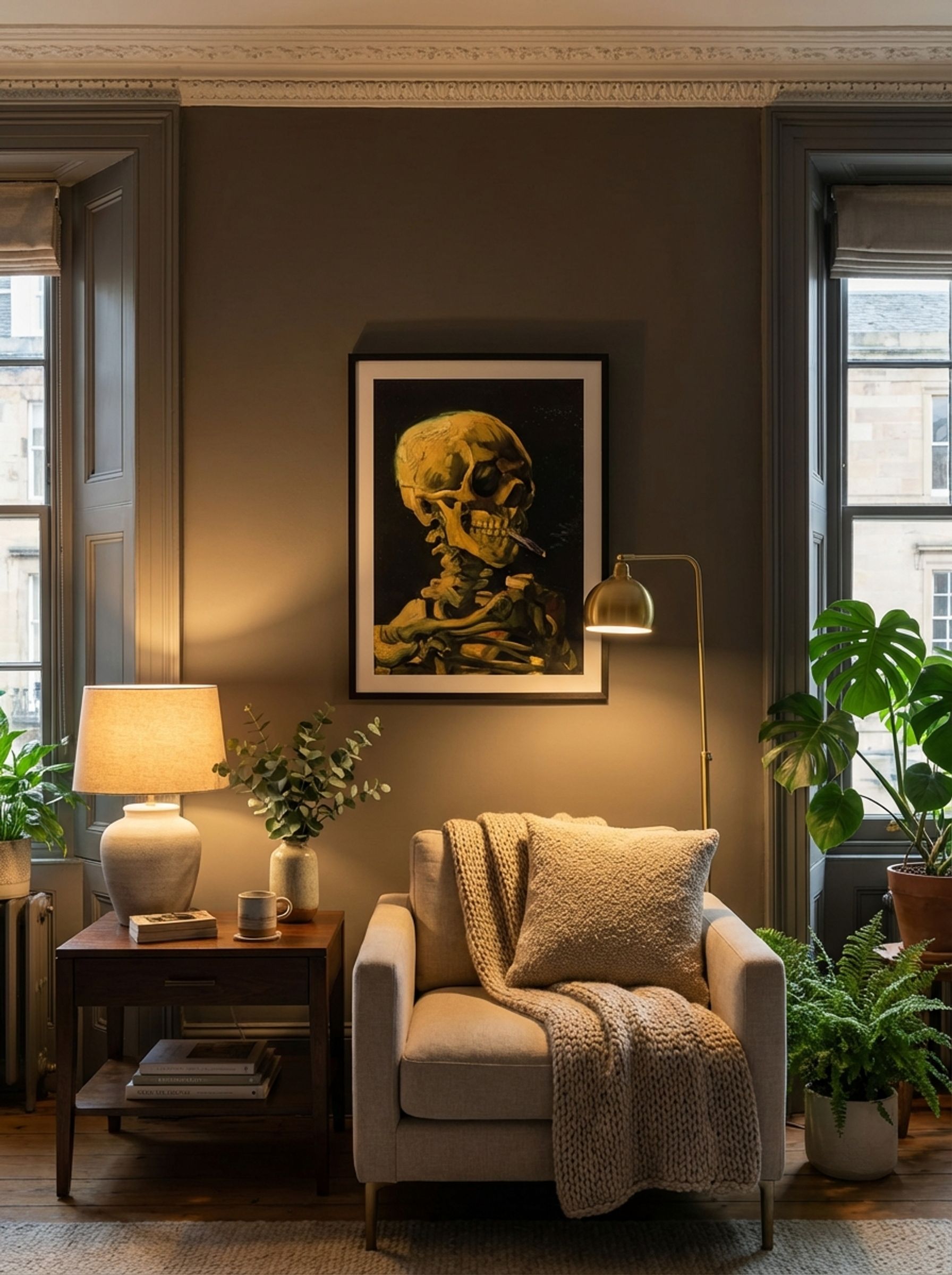 Head of a Skeleton with Burning Cigarette - Vincent van Gogh - Lifestyle