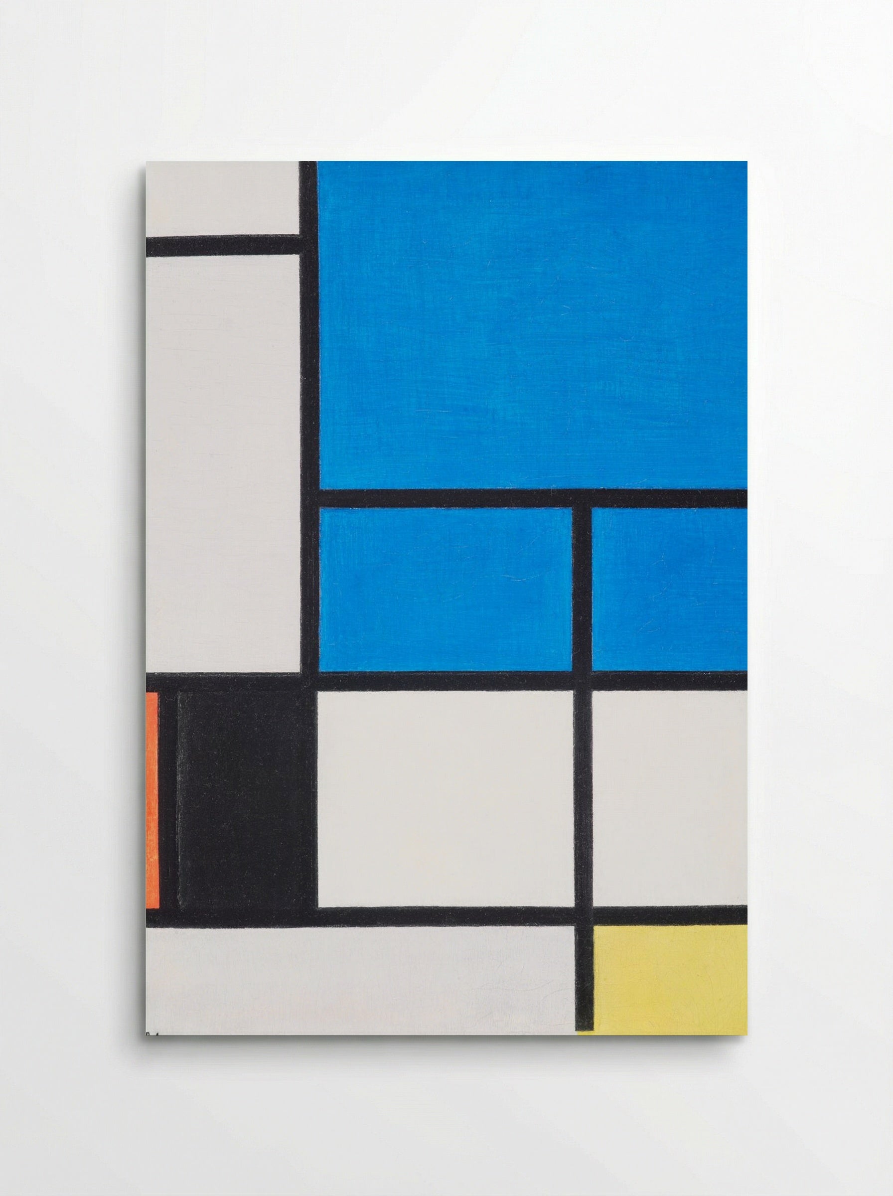 Composition with Large Blue Plane, Red, Black, Yellow, and Gray - Piet Mondrian - Poster