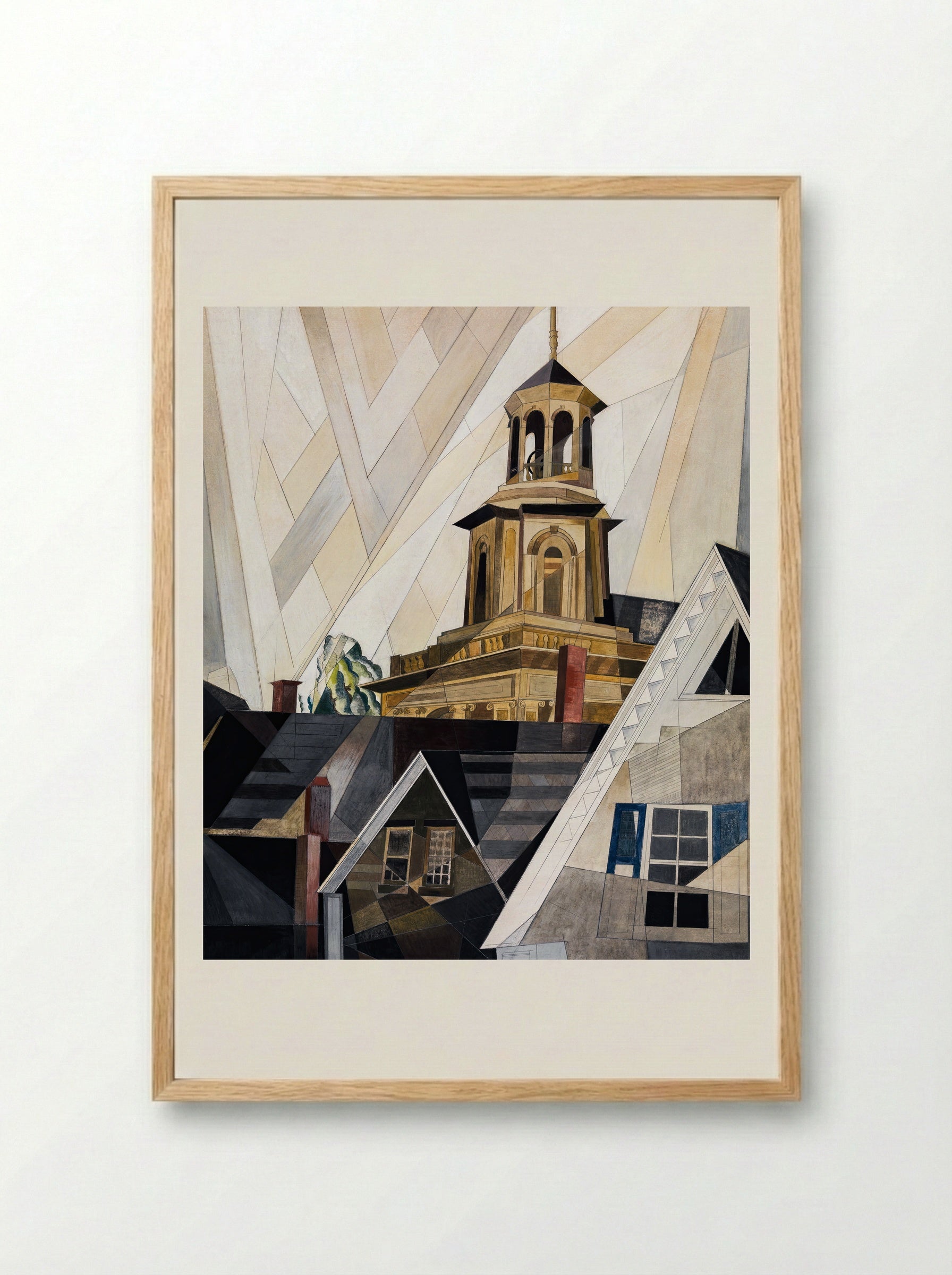 After Sir Christopher Wren (Church Tower) - Charles Demuth - Framed Print Wood