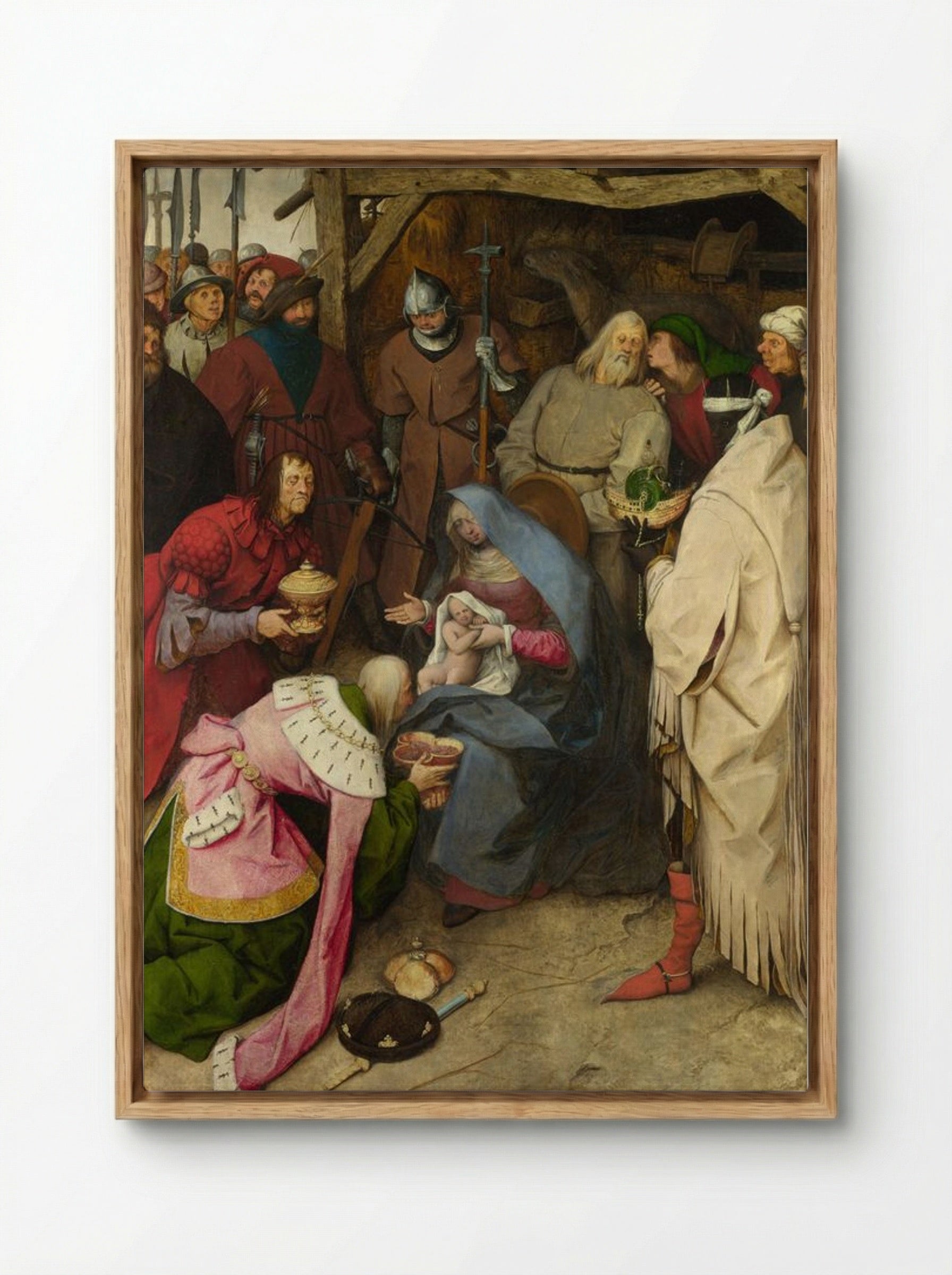Adoration of the Magi - Pieter Bruegel the Elder - Framed Canvas Wood