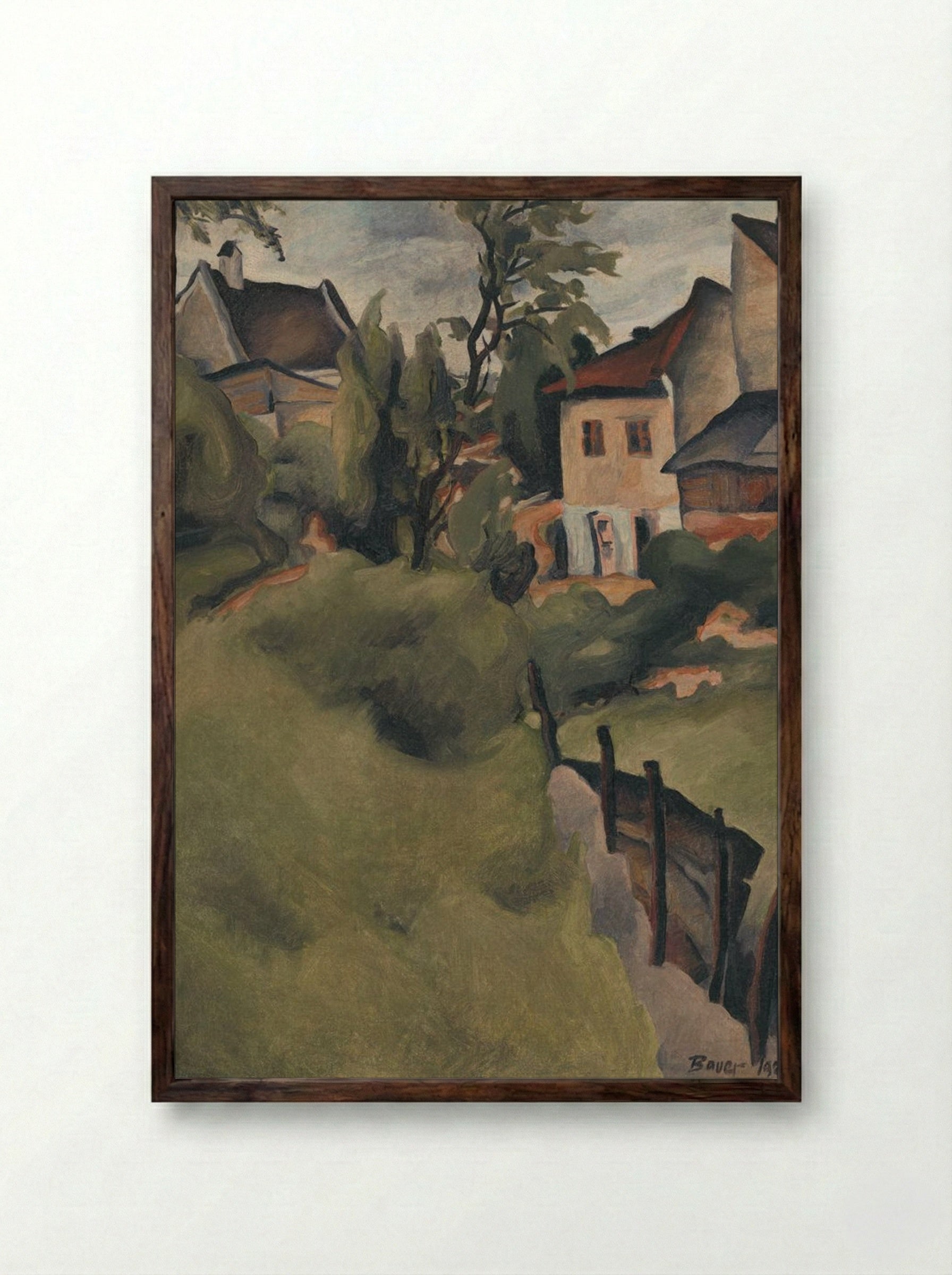 Corner of Košice - Konstantin Bauer - Framed Print Dark Wood