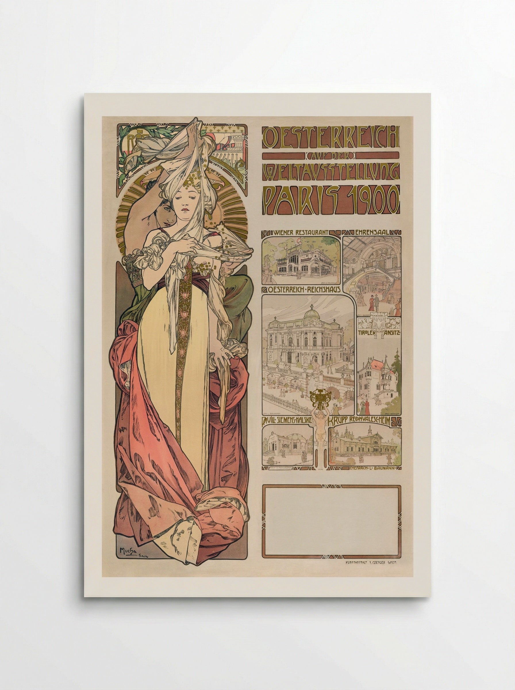 Austria at the Exposition Universelle, Paris 1900 - Alphonse Mucha - Poster