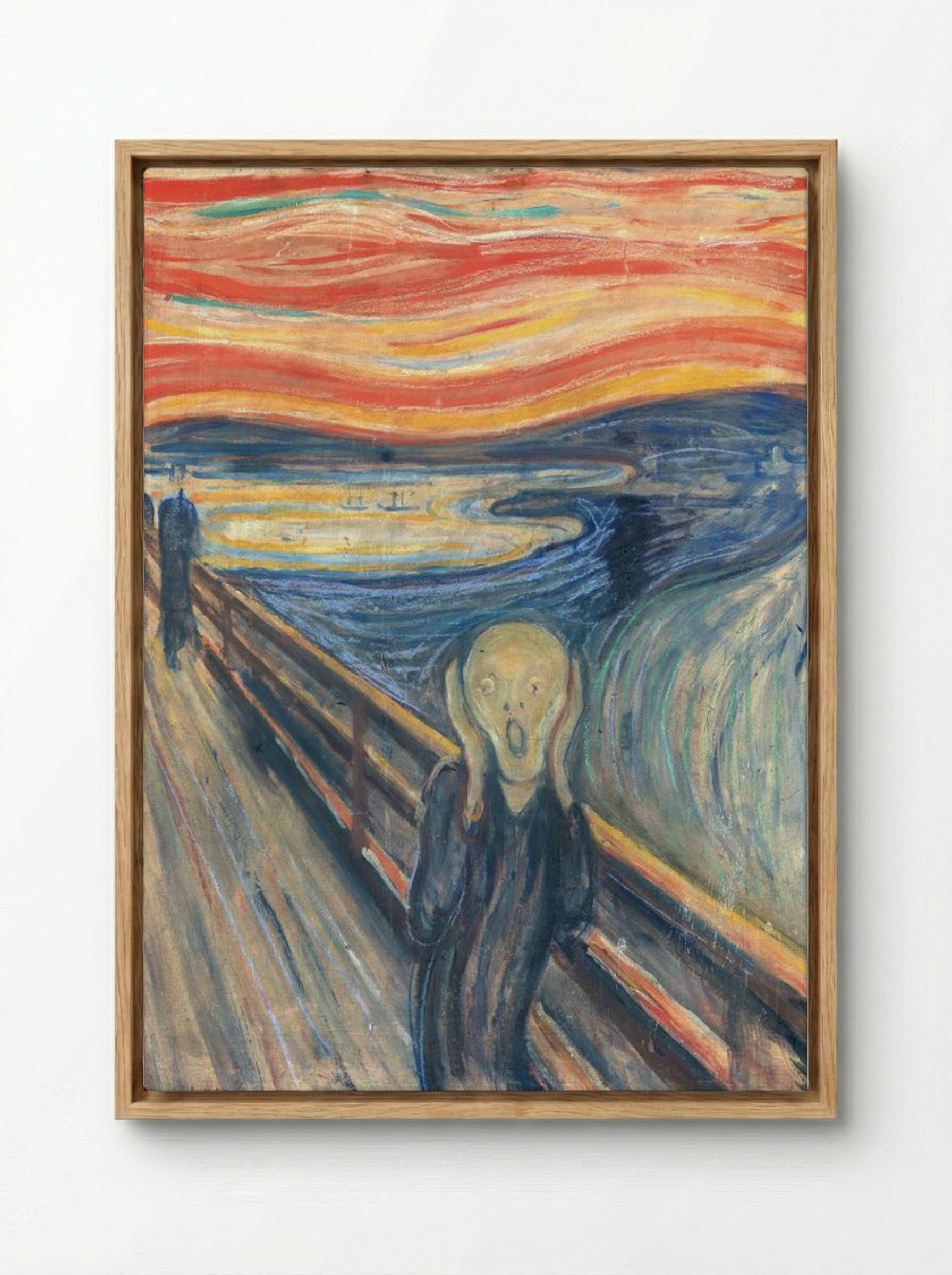 The Scream - Edvard Munch - Framed Canvas Wood