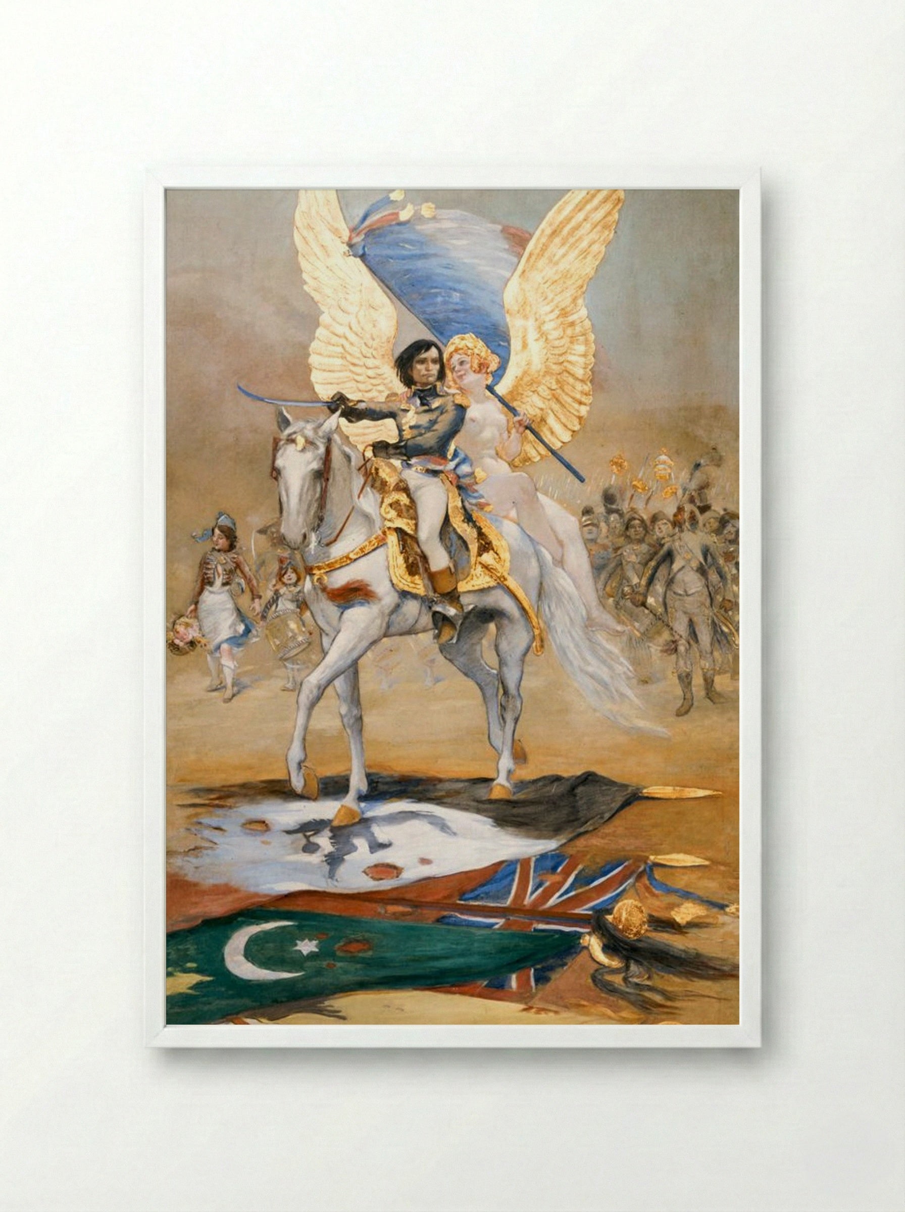 A. Bonaparte - Adolphe Willette - Framed Print White