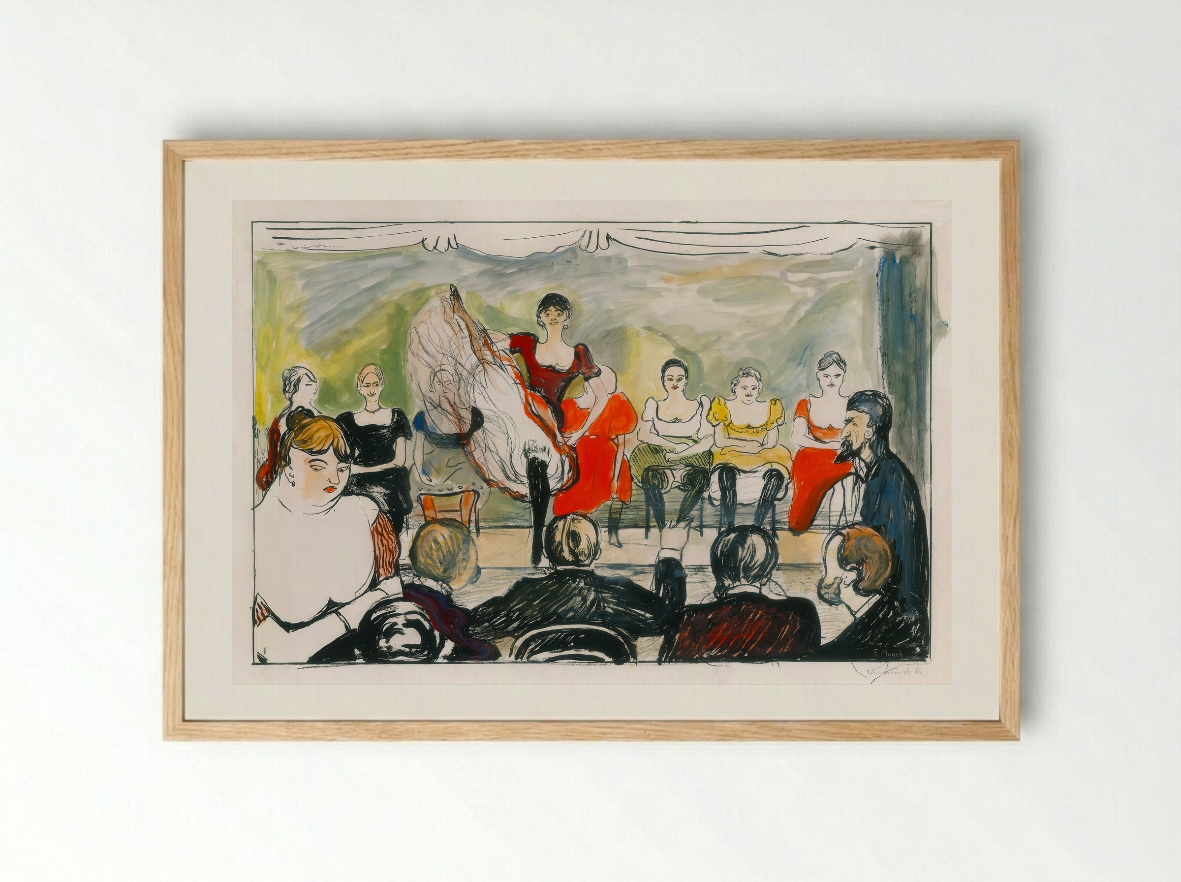 Tingeltangel - Edvard Munch - Framed Print Wood
