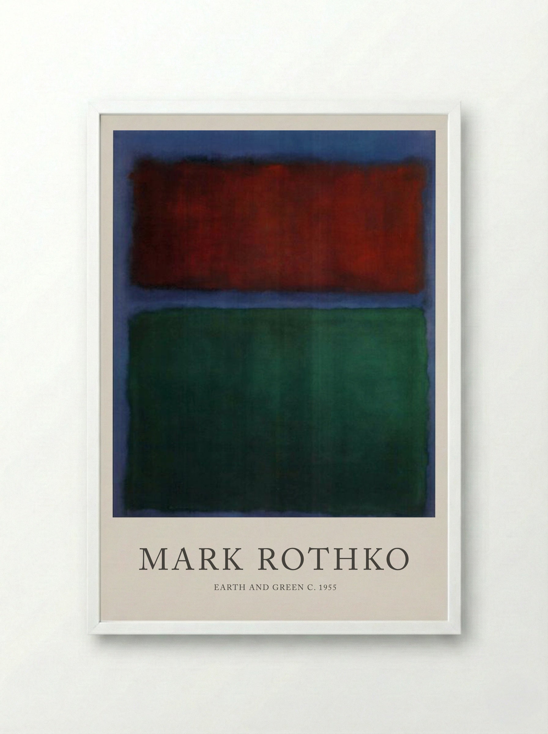 Earth and Green - Mark Rothko - Framed Print White