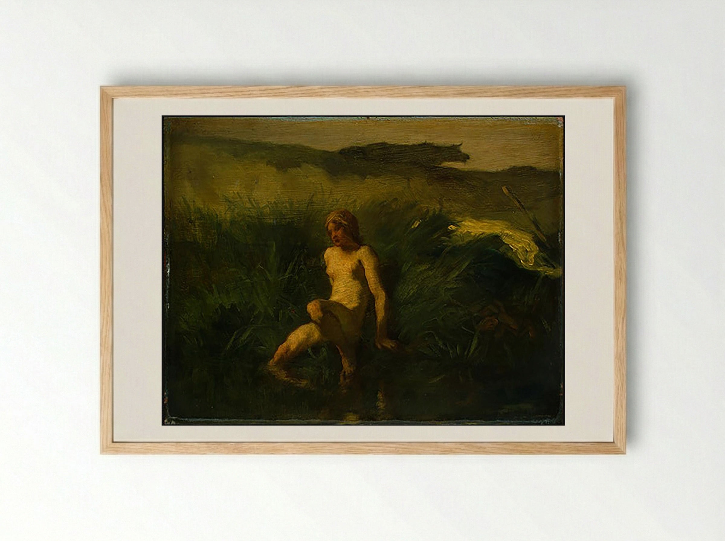 The Bather - Fine Art Print - Framed Print Wood