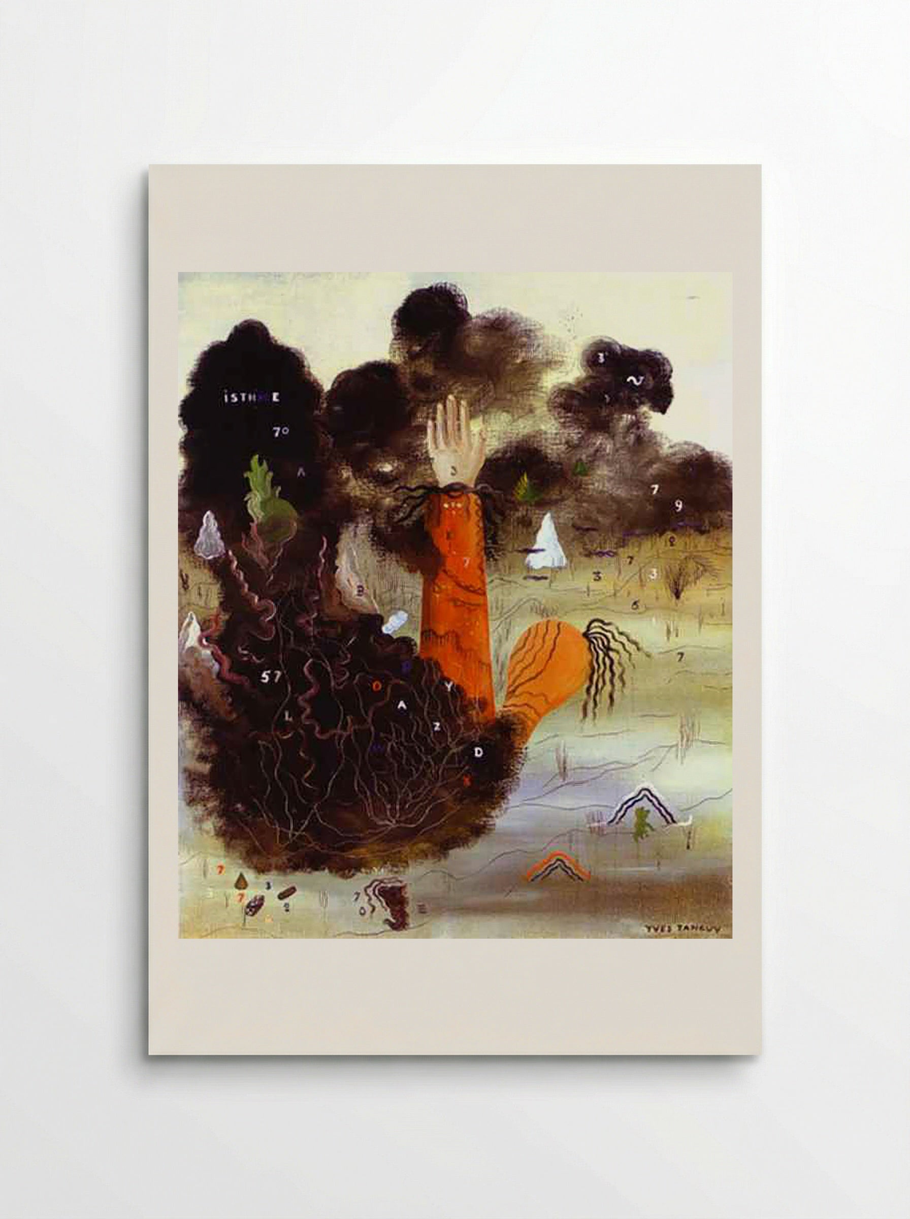 The Hand in the Clouds - Yves Tanguy - Poster