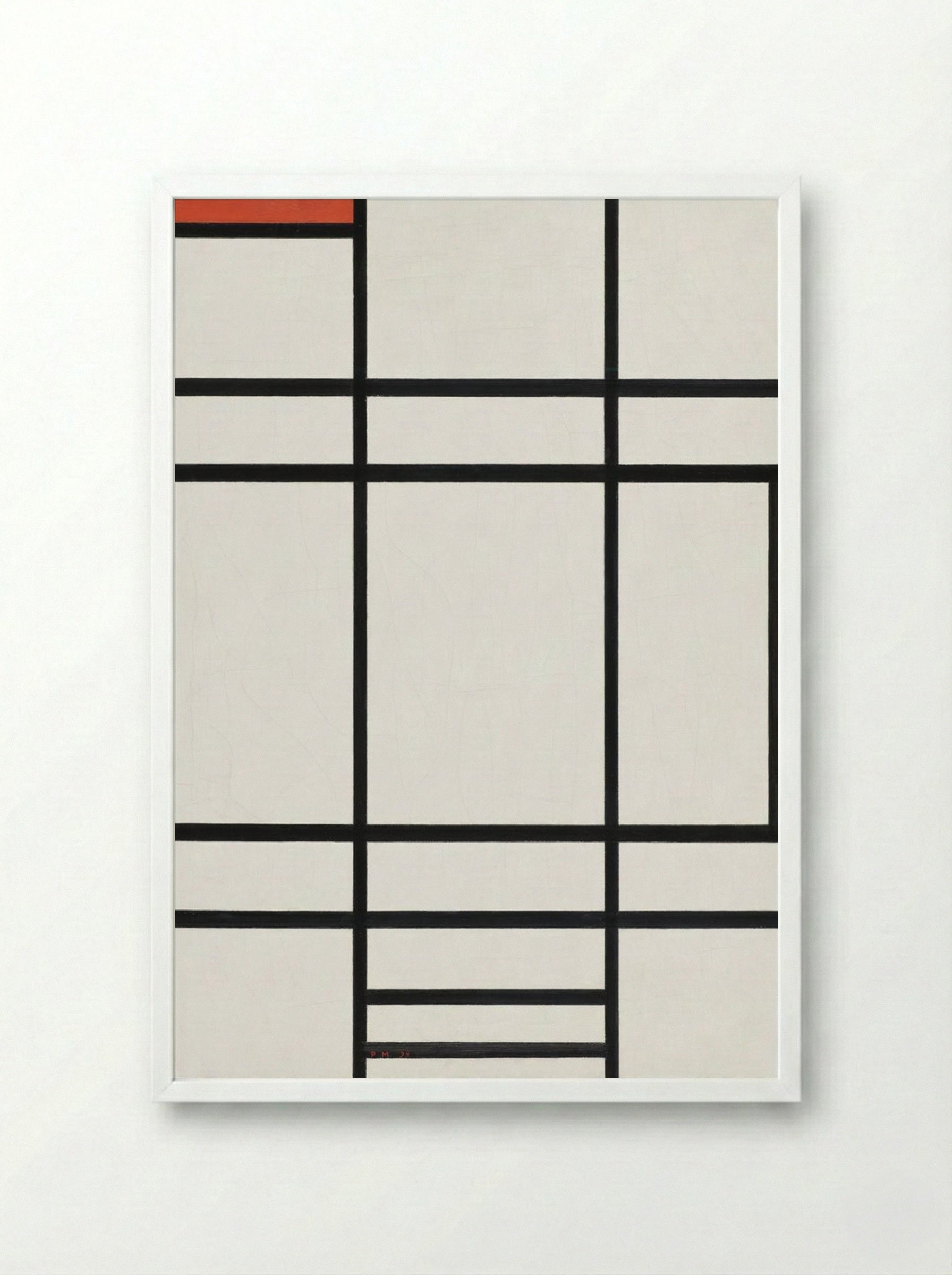 Composition with Red, Yellow and Blue - Piet Mondrian - Framed Print White