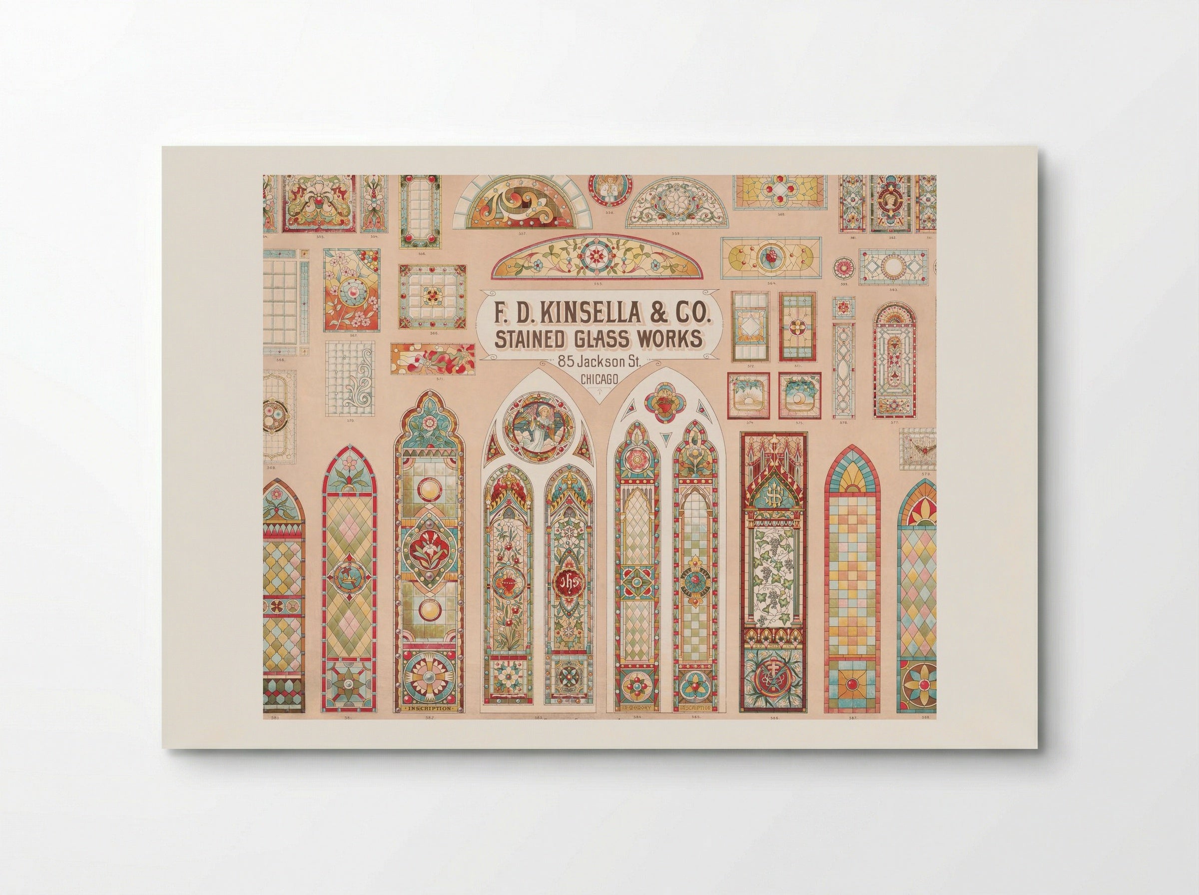 Stained Glass Works Designs - F. D. Kinsella & Co. - Poster