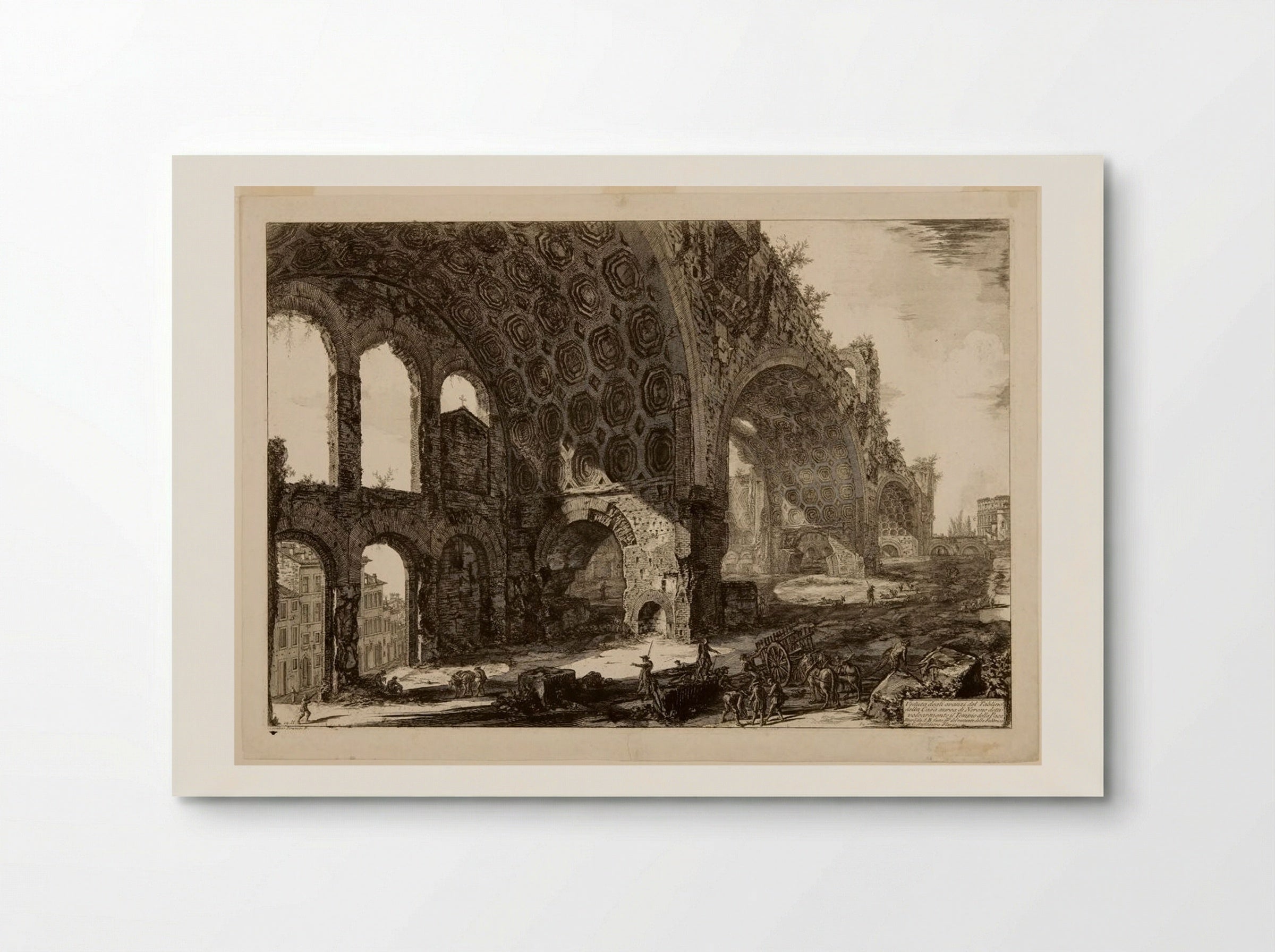 The Basilica of Constantine, with a Street Seen through Arches on the Left - Giovanni Battista Piranesi - Poster